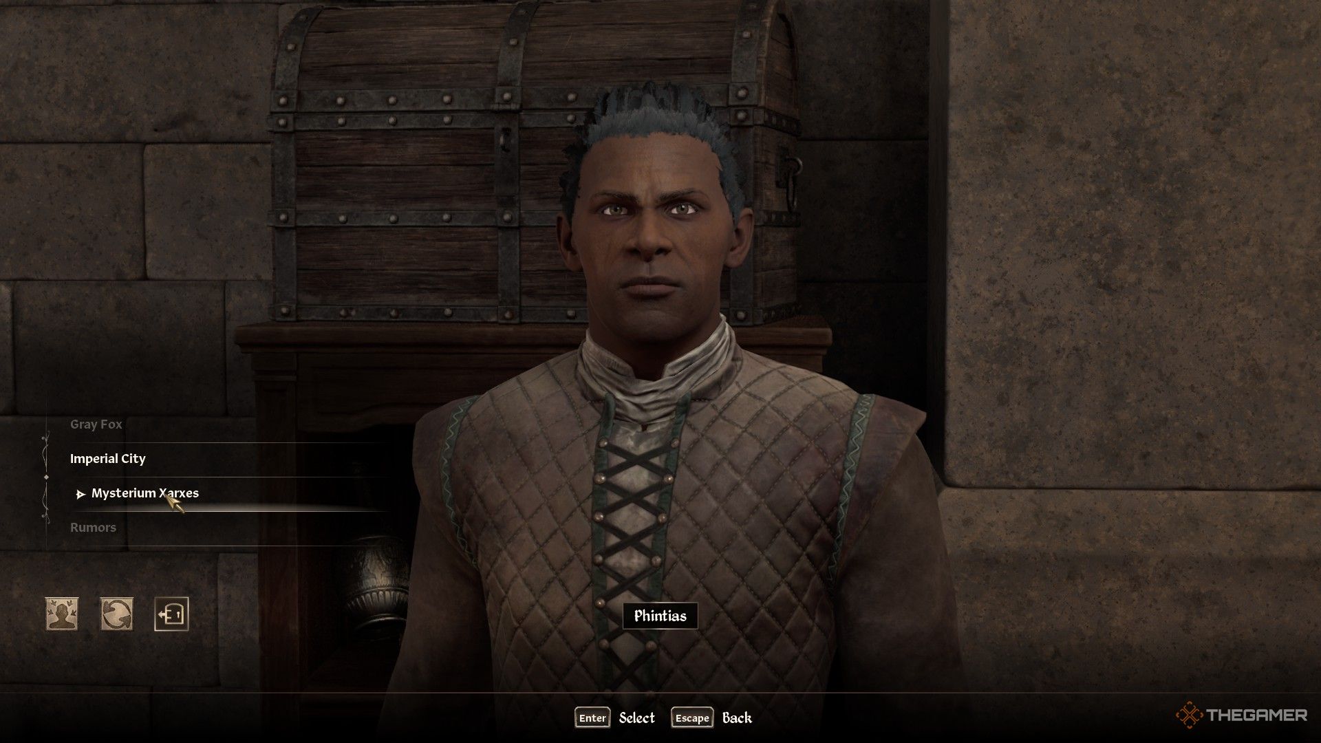 The player asks Fintias about the mystery Xarxes, which is in Remastered.