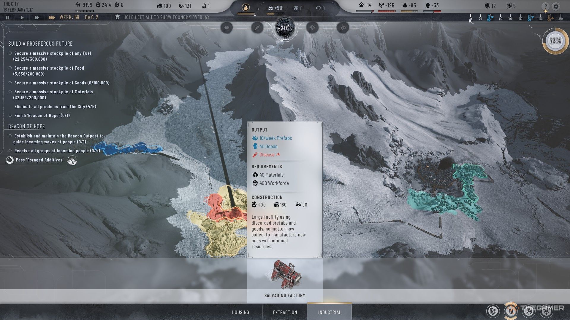 The player builds a relief plant at the PIT Industrial District of FROSTPUNK 2.