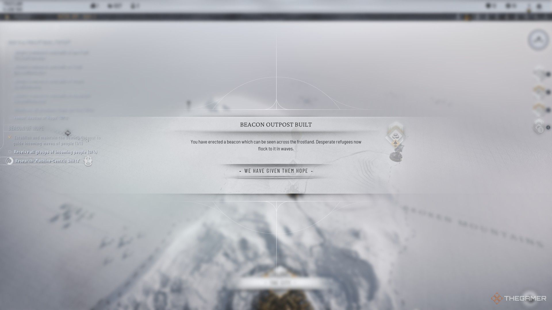 The popup menu tells the player that the bacon checkpoint is built in Frostpank 2.