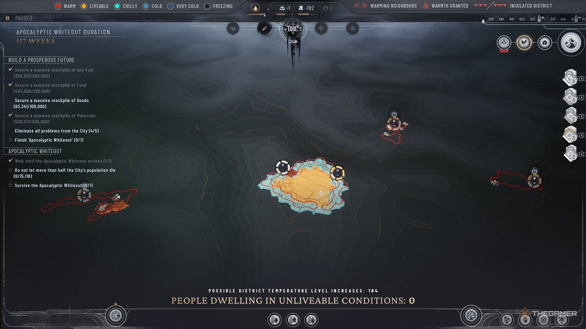 खेलाडीले एक खाद्य उपनिवेशको तैरिंगको निरीक्षण गर्यो