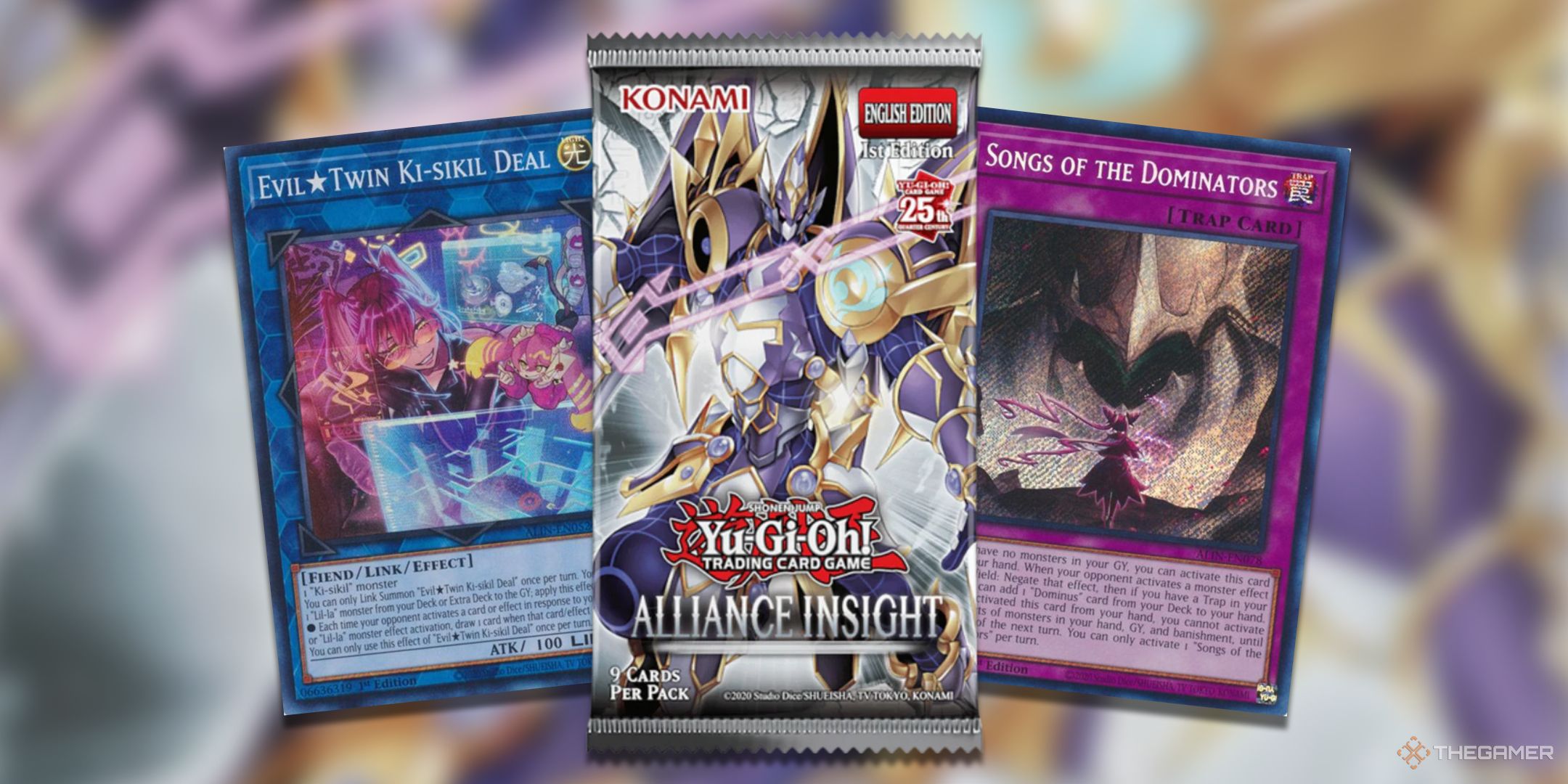 Booster from Yu-Gi-Oh! Insights from the TCG Alliance surrounded by good cards in the set.