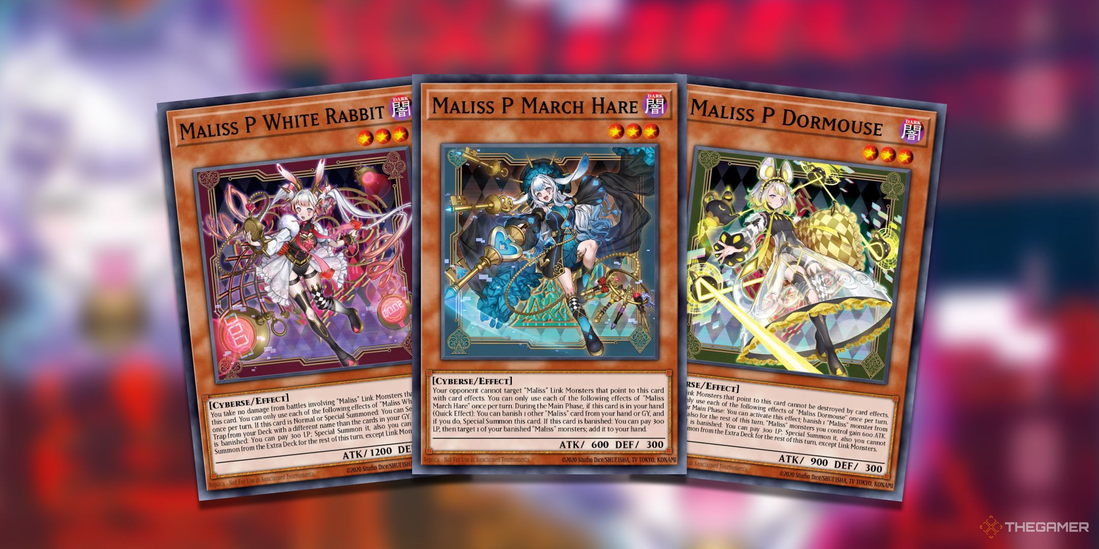 The collage of Malis monsters from U-J-oh! TCG.