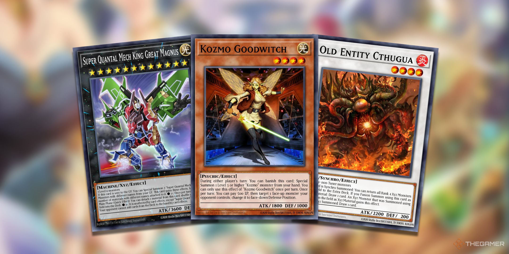 A collage of Yu-Gi-Oh! TCG cards that have pop culture reference.