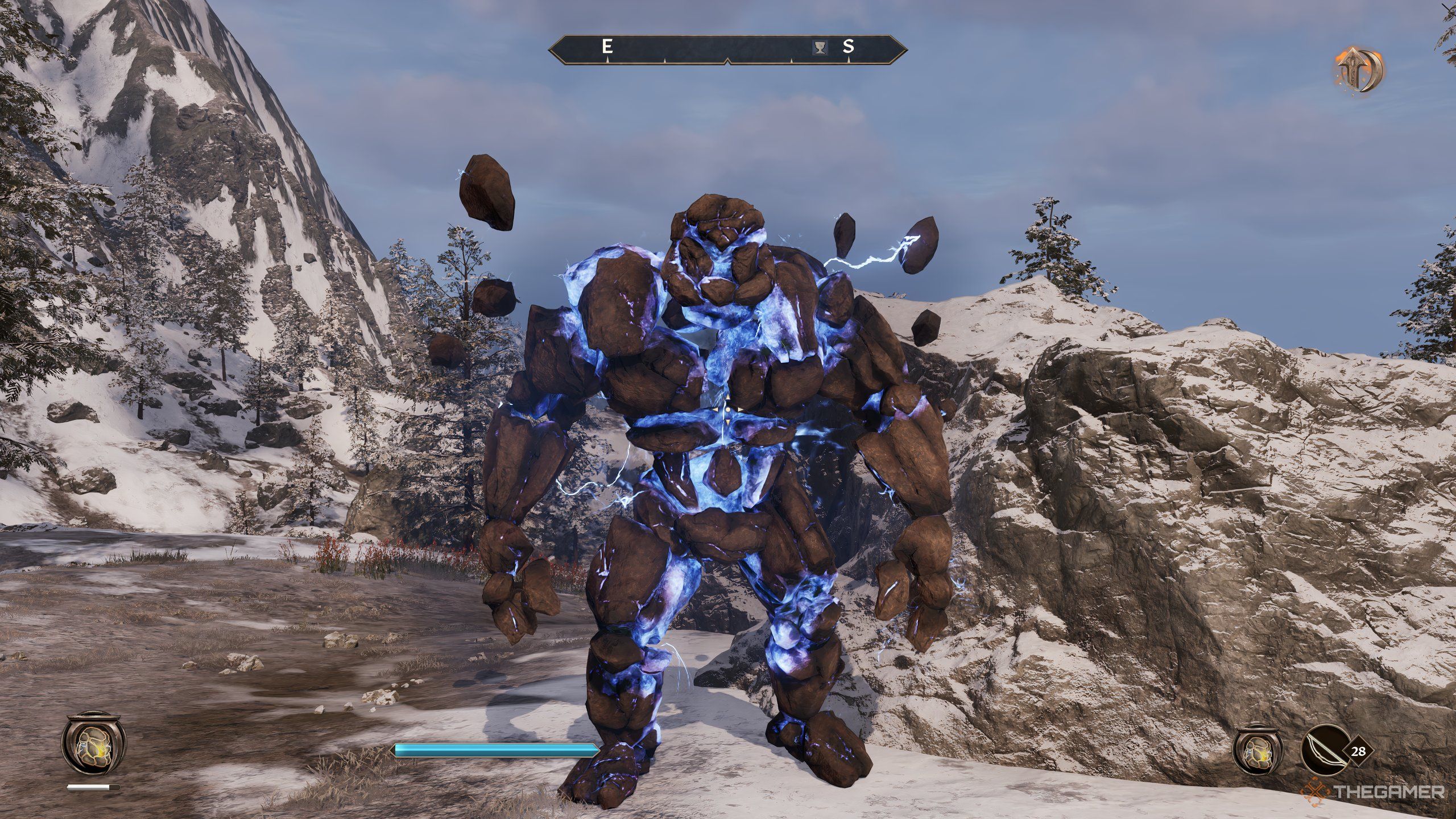 A Storm Atronach in Oblivion Remastered.