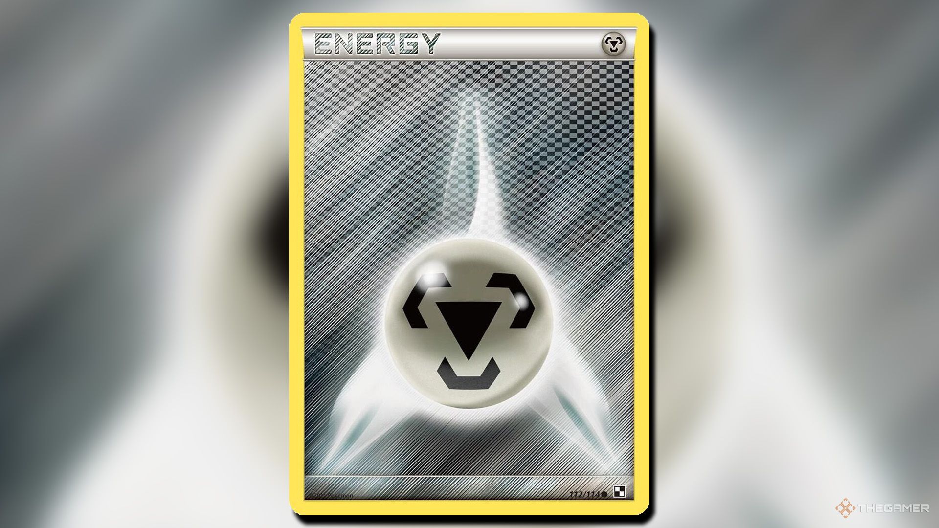 انرژی اصلی فلز از مجموعه سیاه و سفید در Pokemon TCG.