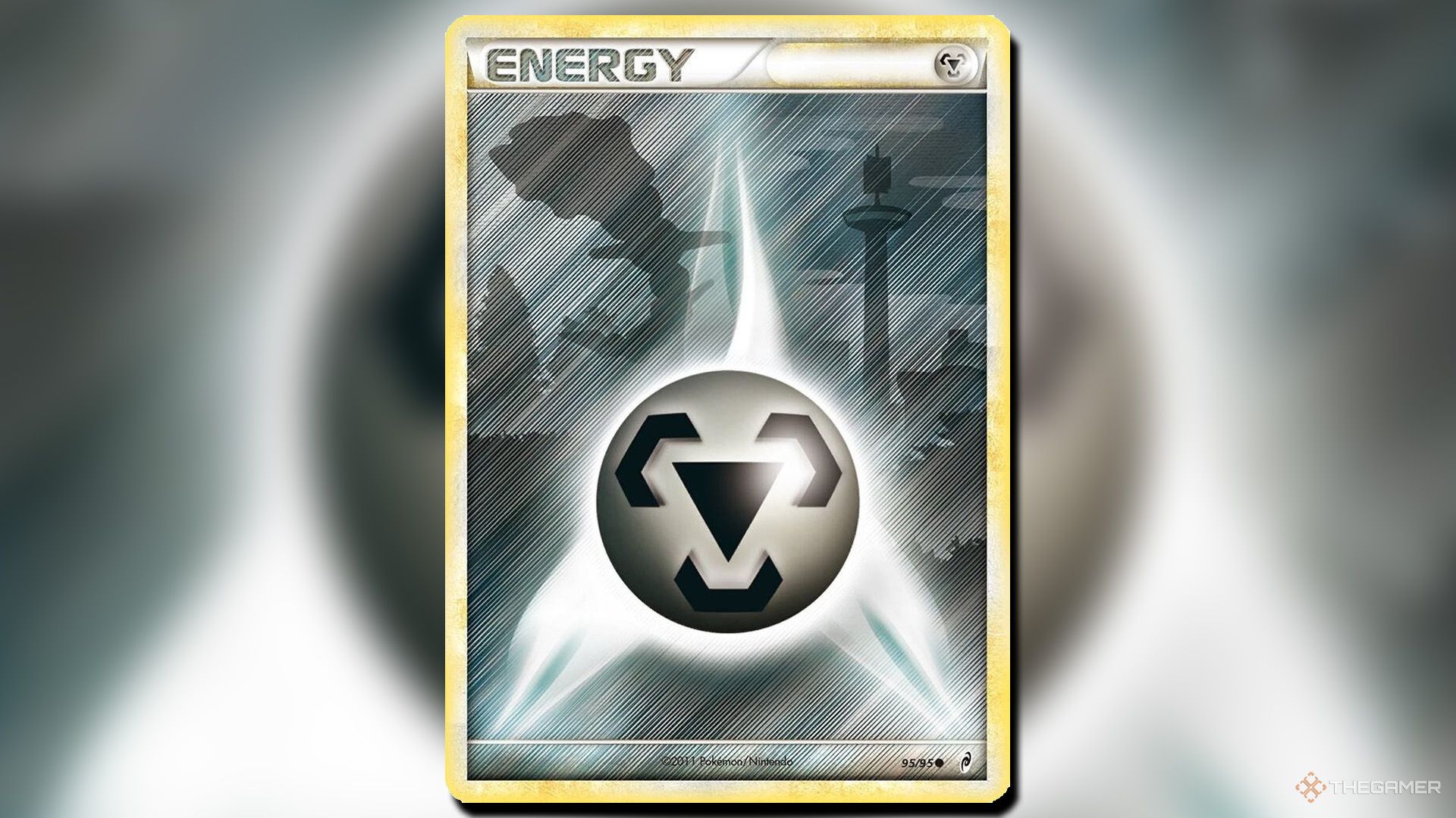 انرژی اصلی فلزی از فراخوان افسانه های تعیین شده در Pokemon TCG.