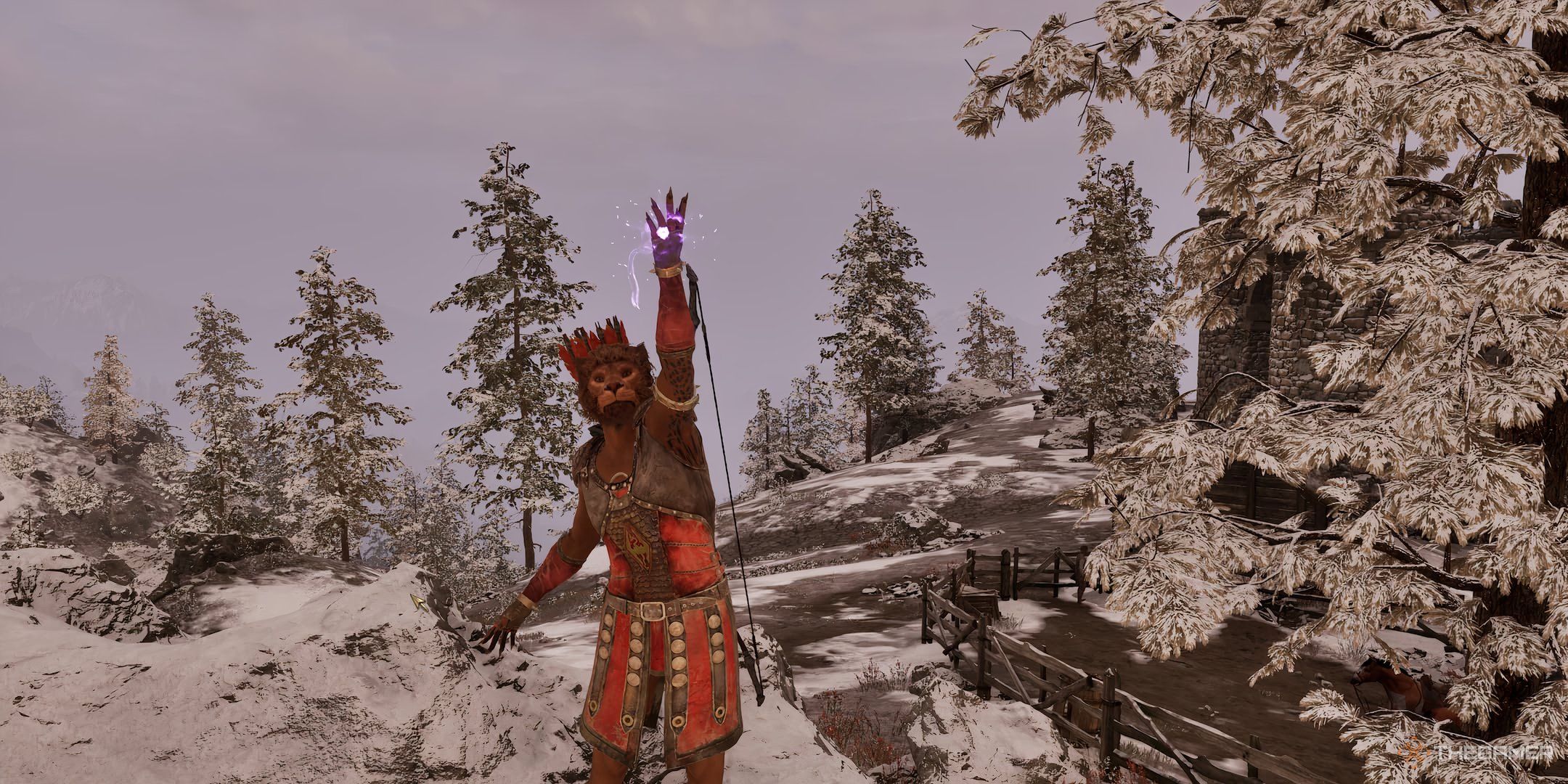 Character summoning a creature in Oblivion Remastered.