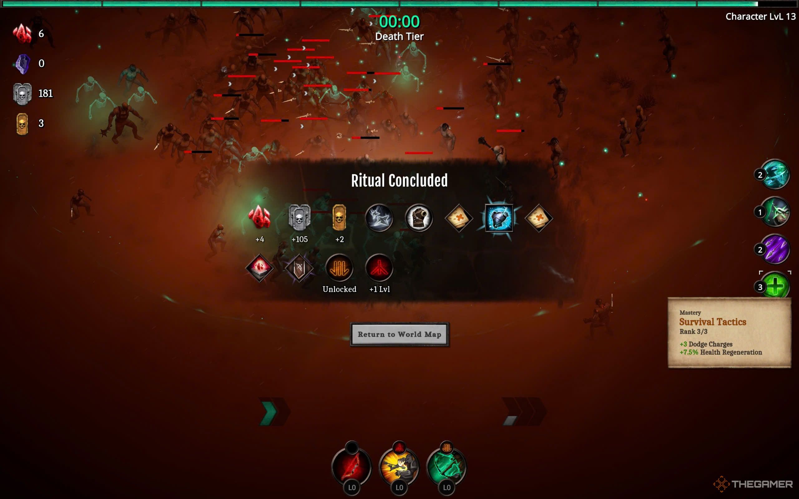 The player completed the ritual in Conquest Dark.