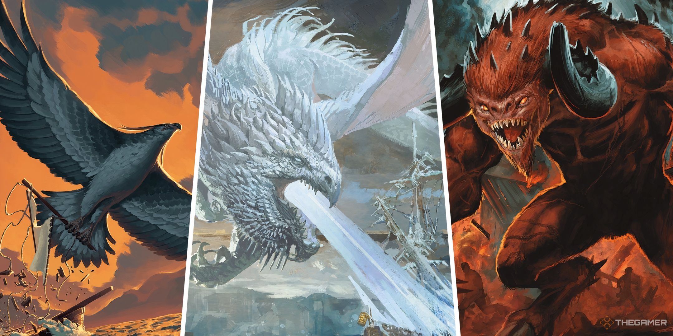 A rock, a white dragon, and a gastroit in DND.