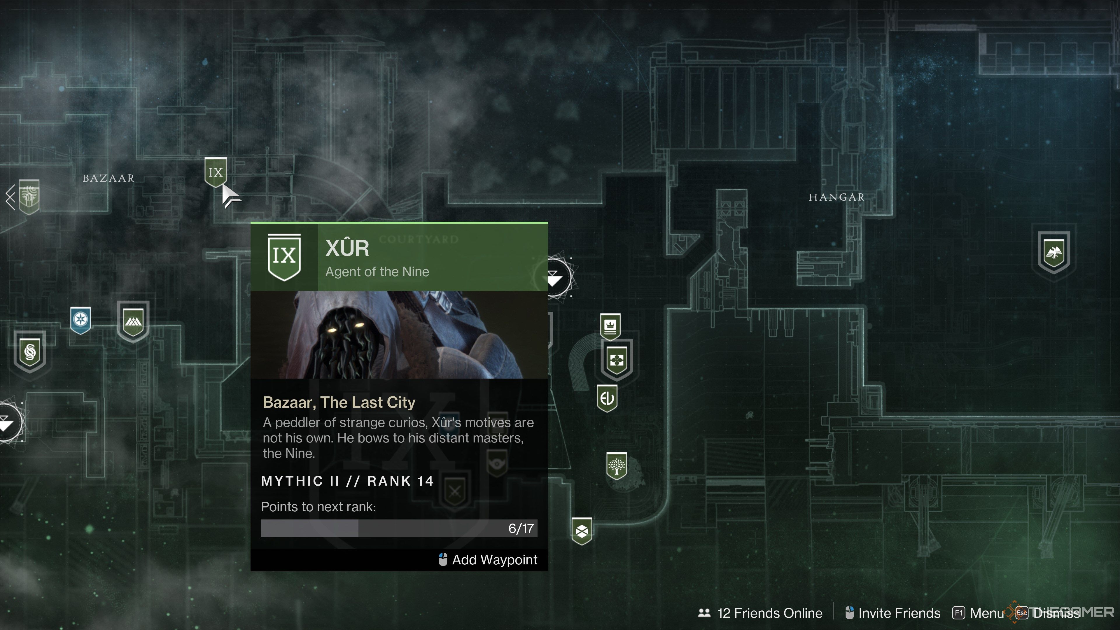 Destiny 2 xur مکان
