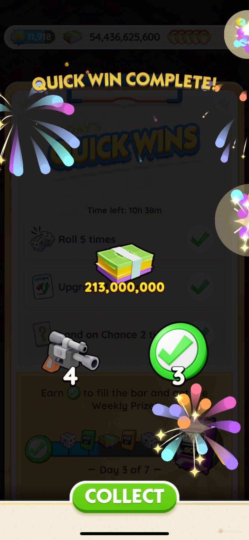 Eliminating the monopoly wins quickly to get a free tetanic treasury token.