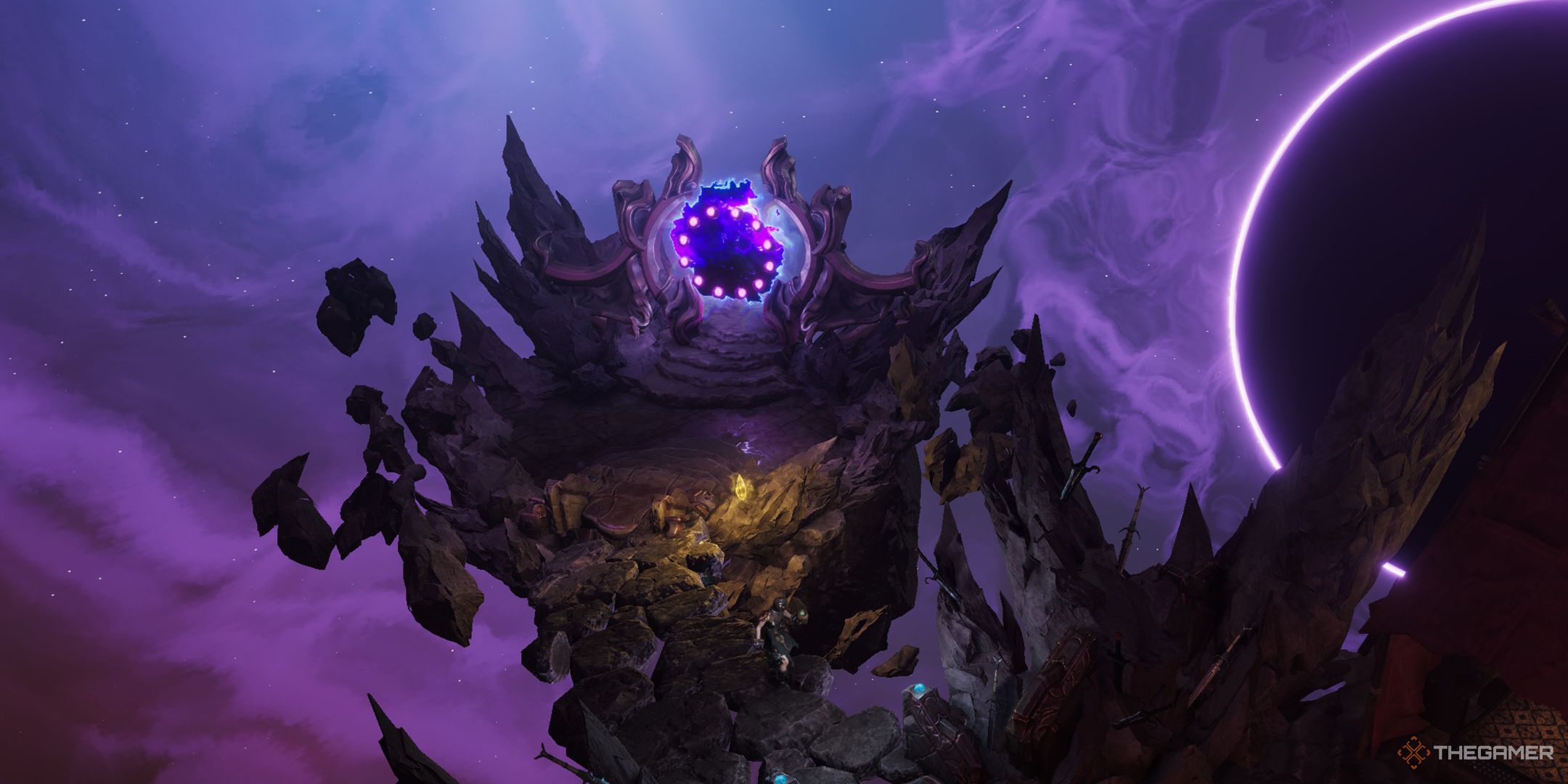 The portal to Aberroth in the Shattered Road in Last Epoch.