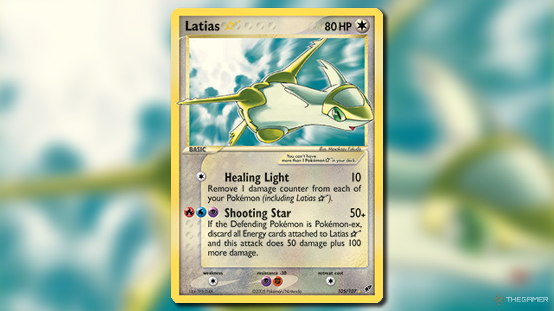 Latias Star from the EX Deoxys set in Pokemon TCG.