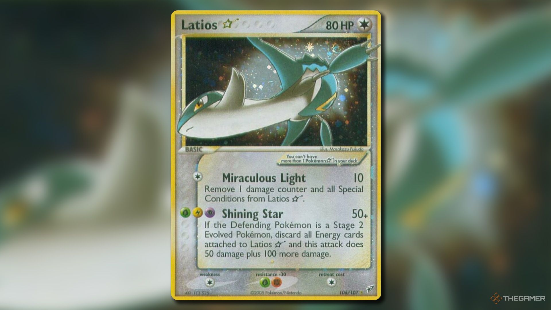 Latios Star from the EX Deoxys set in Pokemon TCG.