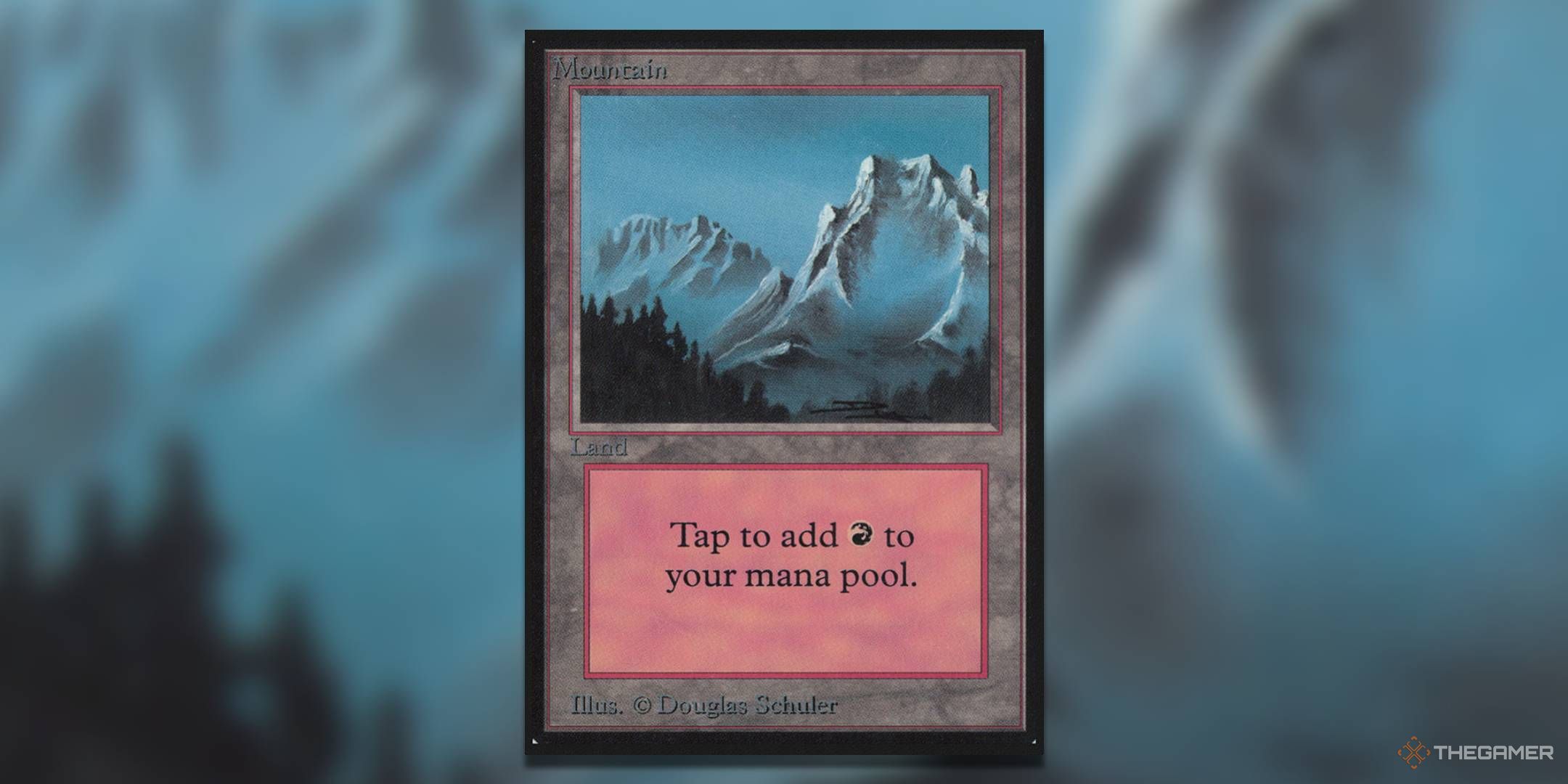 The second mountain card in the magic, the alpha set of the gathering, which features the icy peaks.
