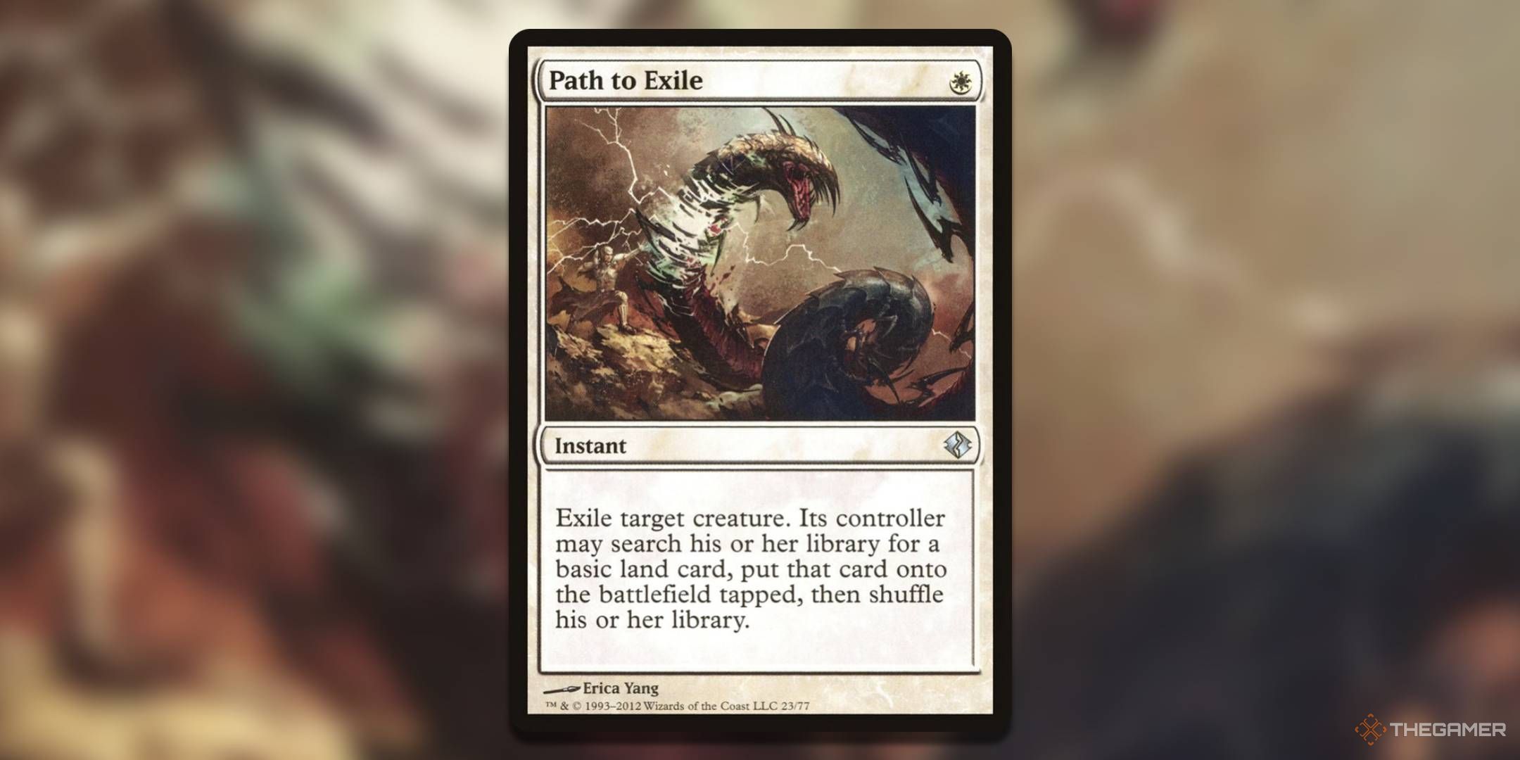 The path to deportation, as is printed in the dual dex: Vancing vs. coat for magic: gathering.