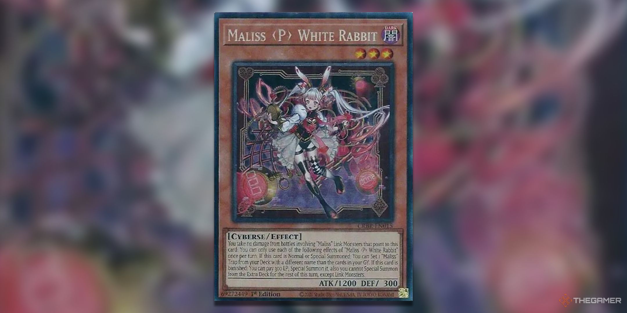 Maliss P White Rabbit Yu-Gi-Oh! TCG collectors rare card art from Crossover Breakers.
