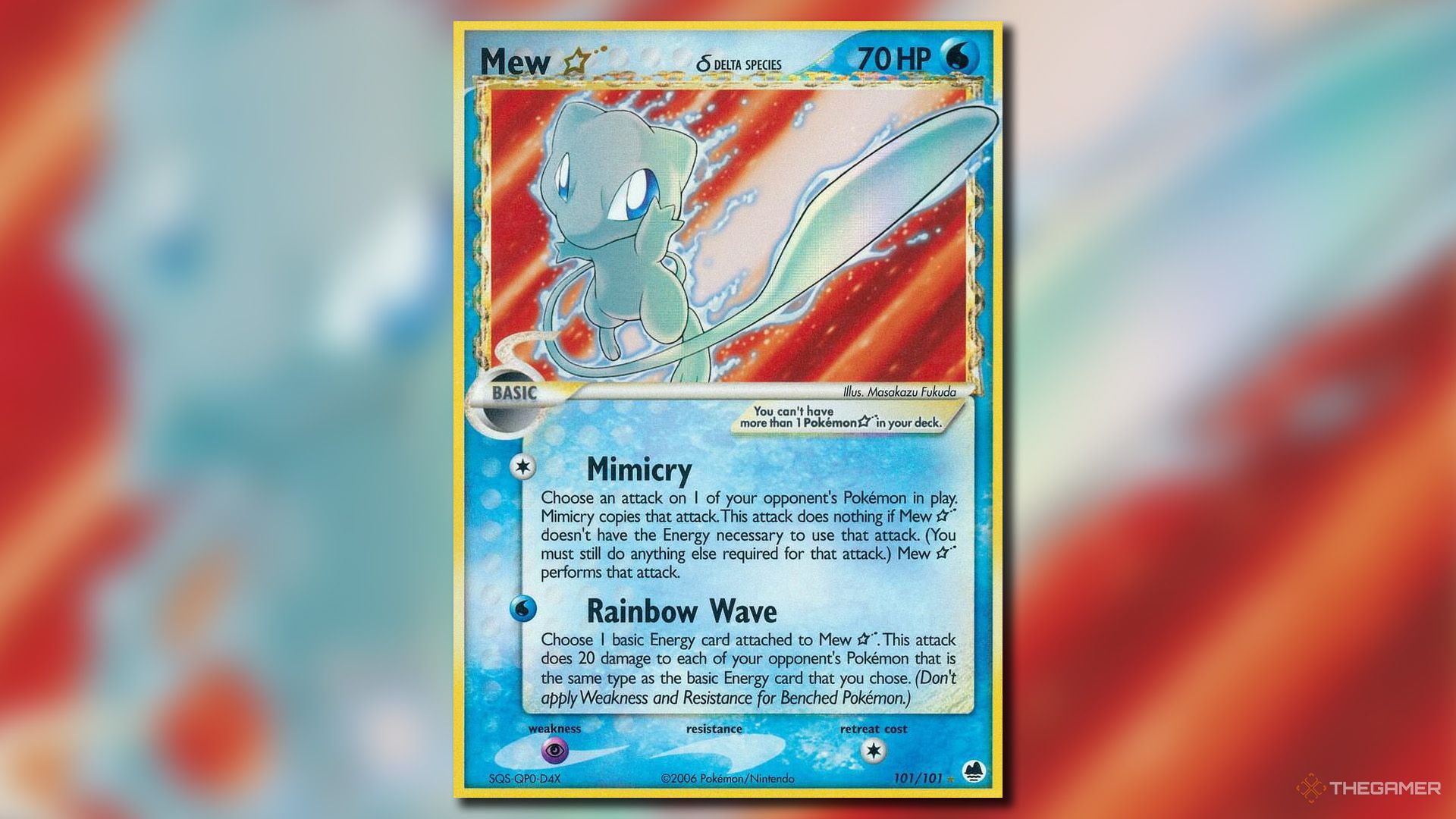 Mew Star Delta Species from the EX Dragon Frontiers set in Pokemon TCG.
