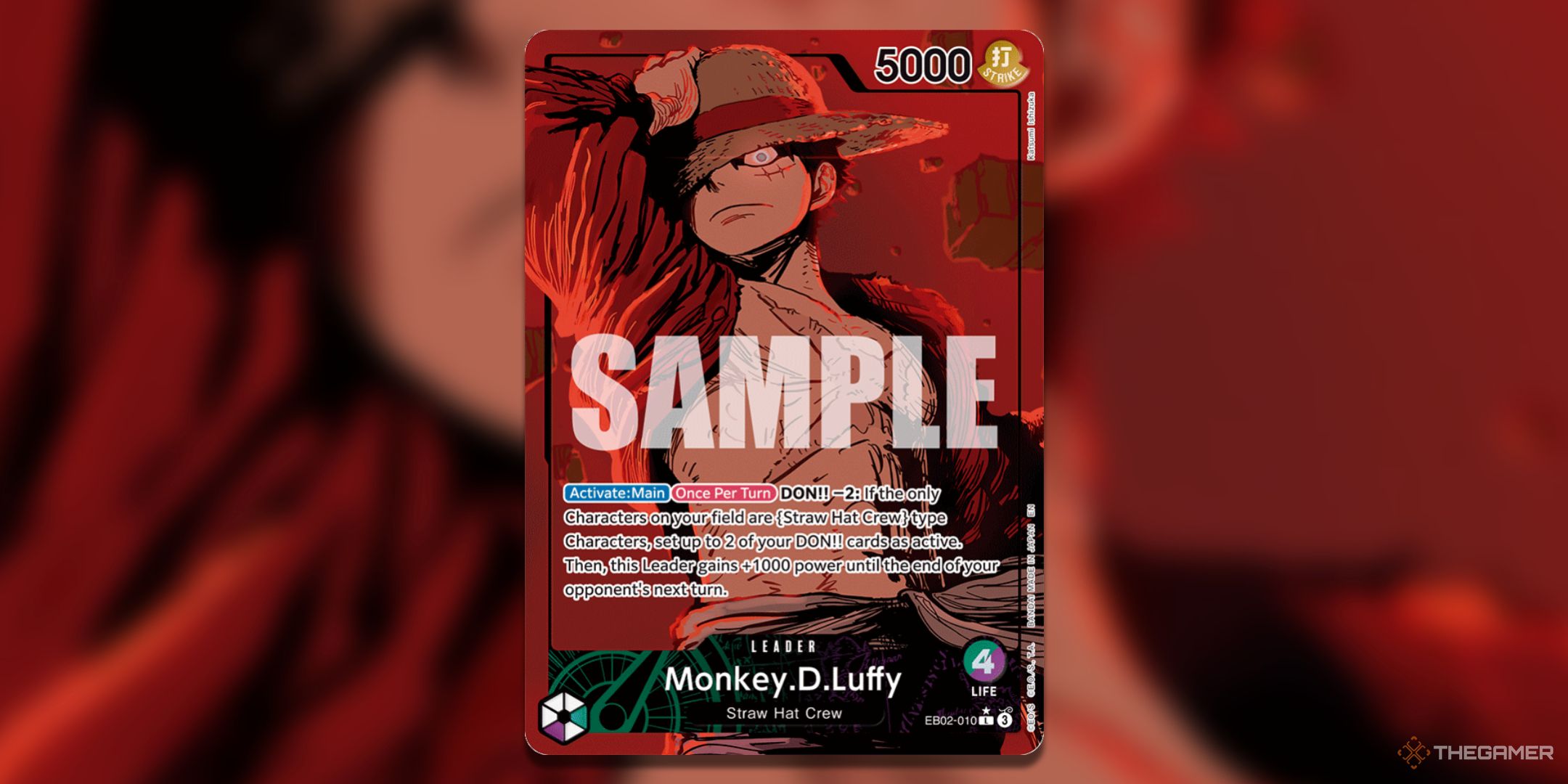 The 25th collection from EB 02 additional booster mobile phones from Monkey D -Lifi Alternative Art Leader One -Peace Card game.