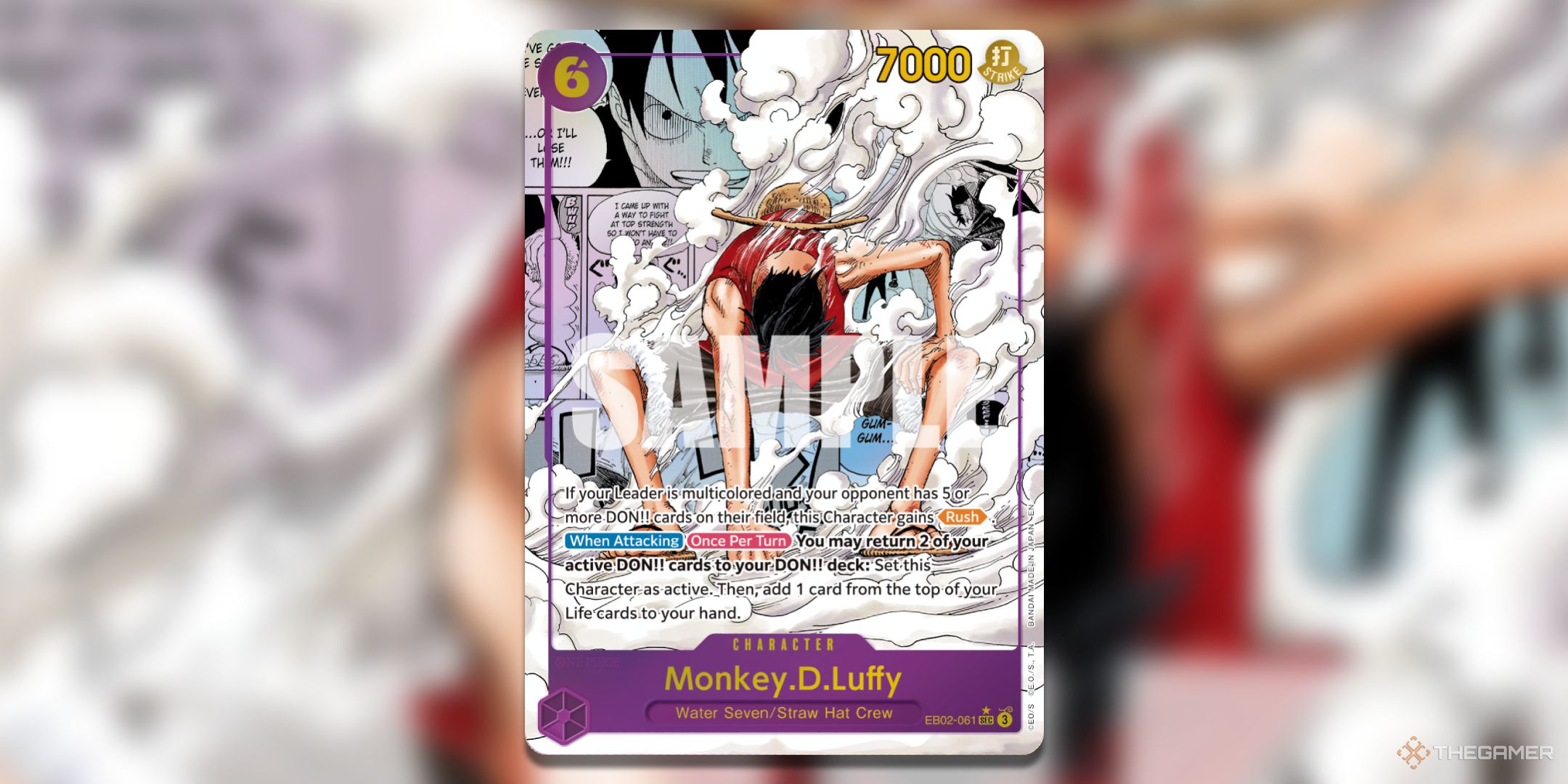 Monkey D. Luffy Manga One Piece Card Game EB 02 Additional Booster Mobile Phones Rare from 25th Collection.