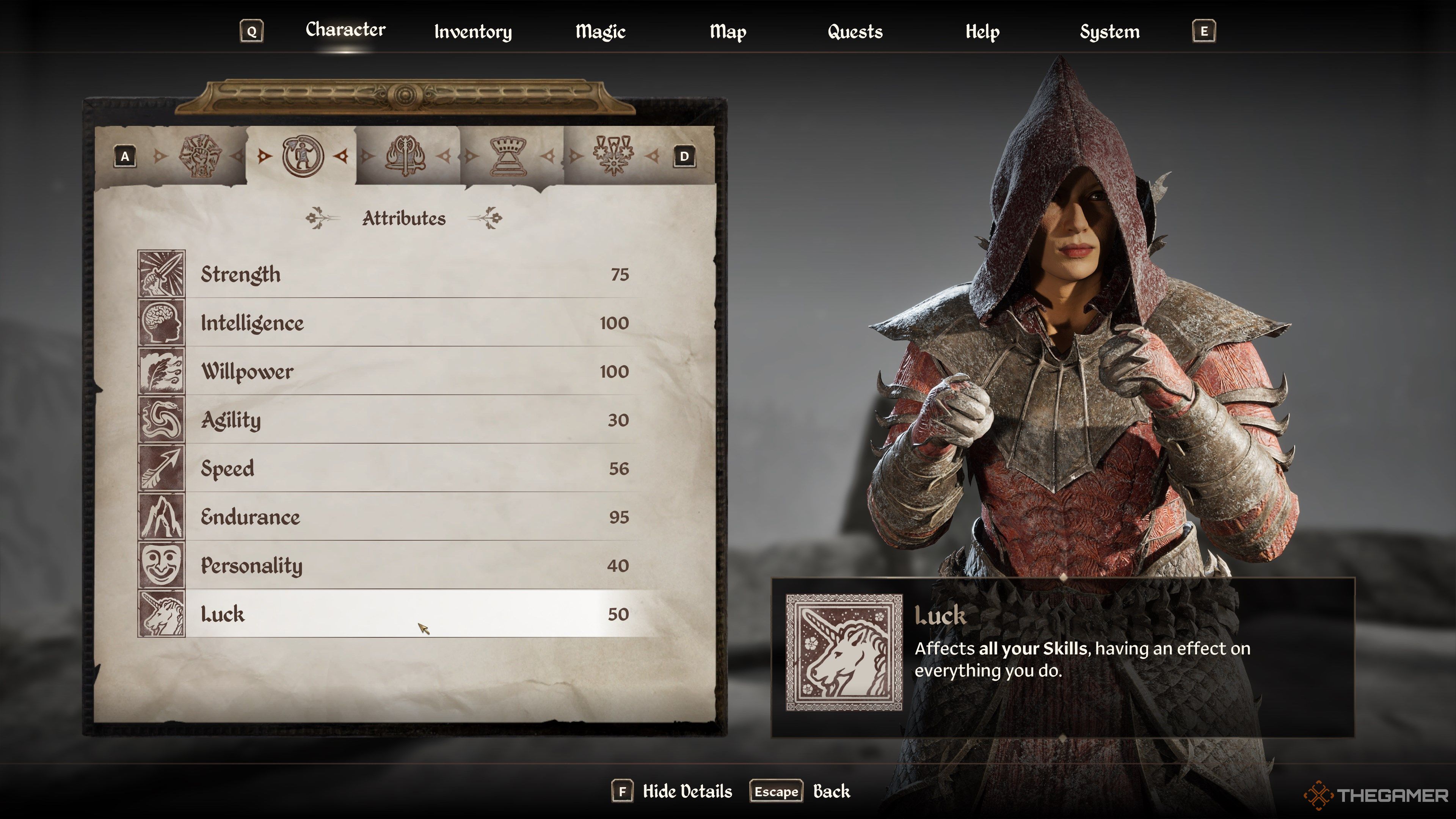 Oblivion Luck Stat