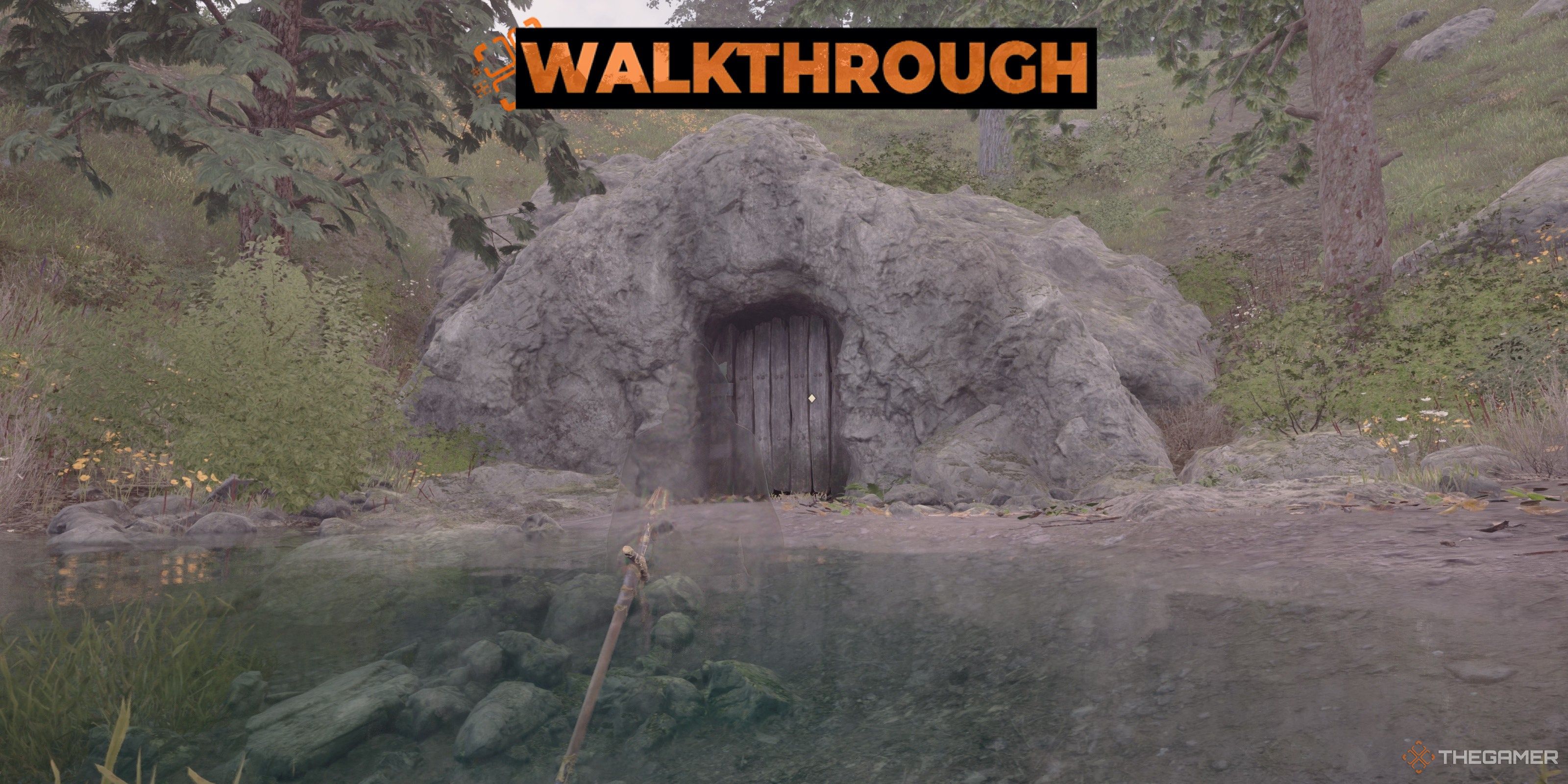 The exterior of Leafrot Cave in Oblivion Remastered.