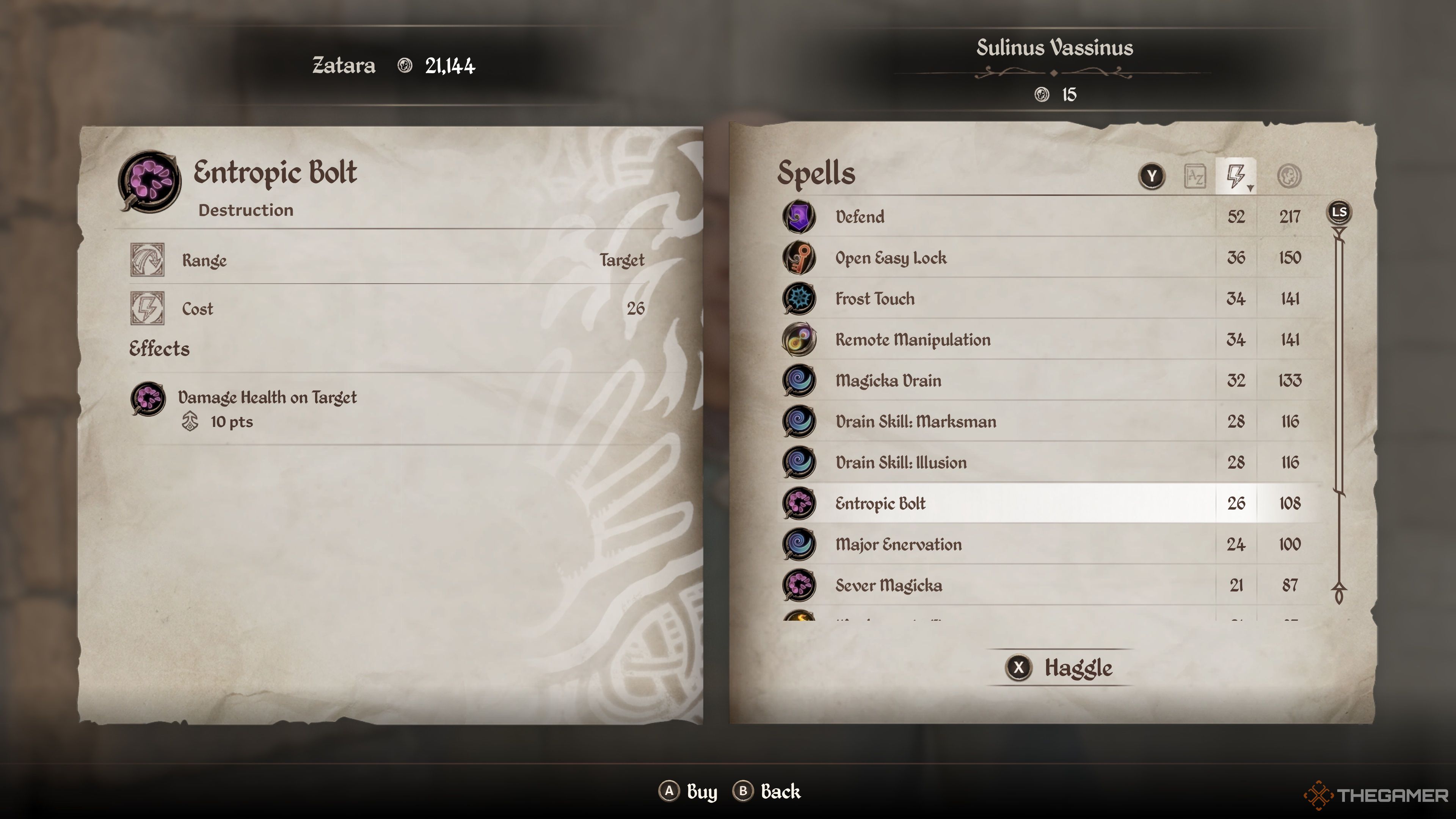 Oblivion Remastered Best Destruction Spells Entropic Bolt.