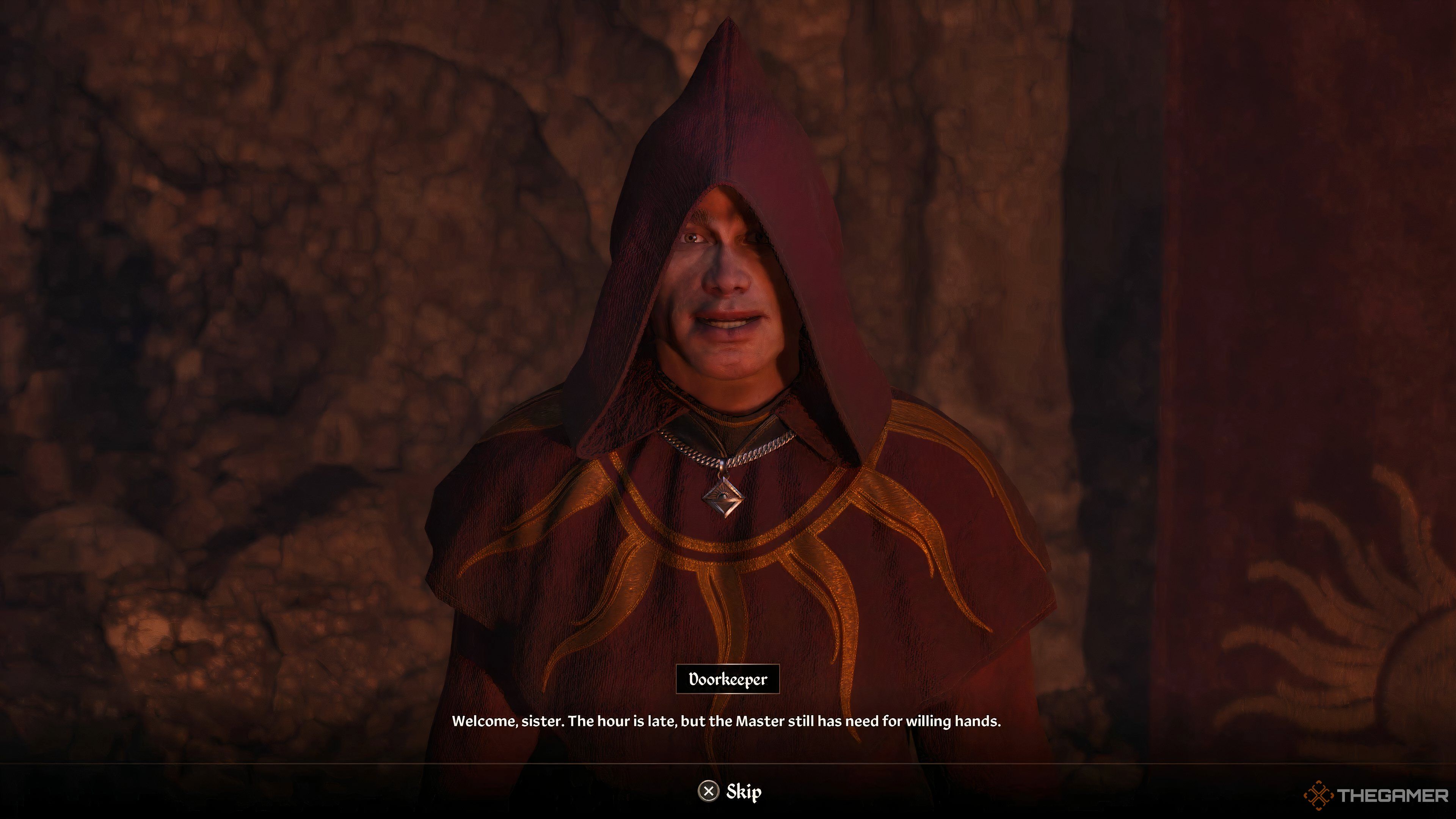 Mythic Dawn member who's the Doorkeeper to the Dagon Shrine in Oblivion Remastered.