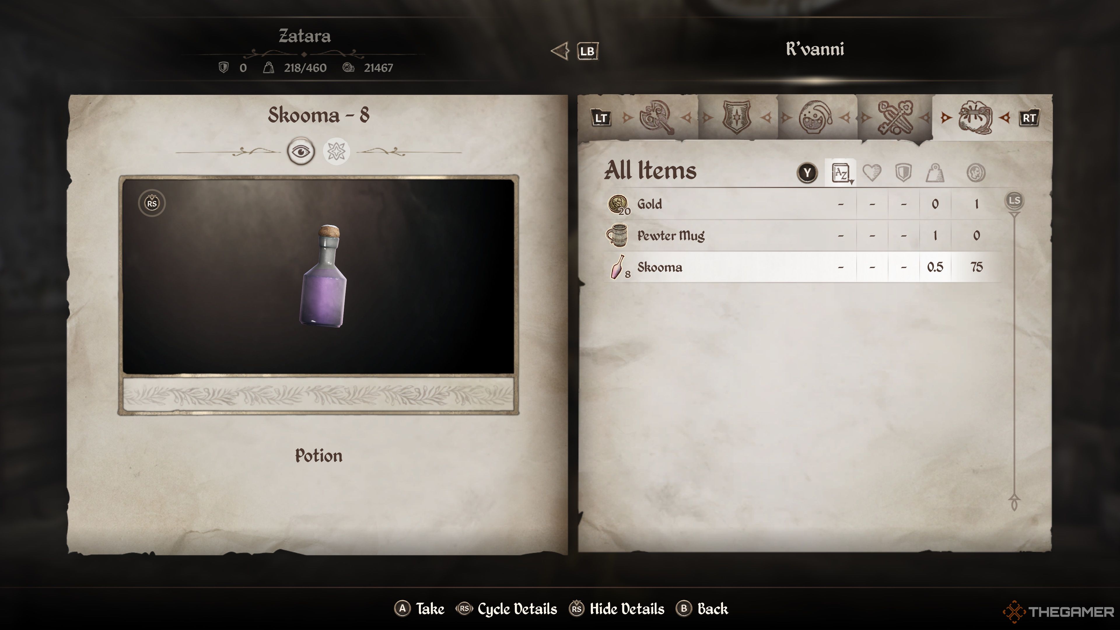 Oblivion Remastered How To Get Skooma R'Vanni Inventory 15