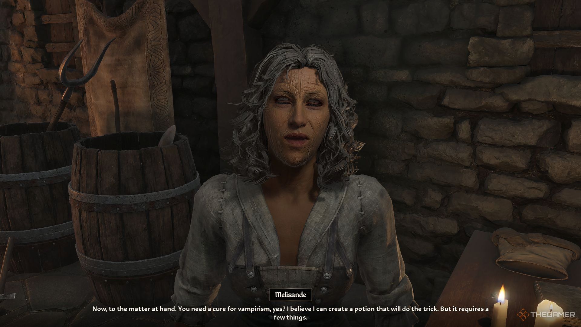 Player is talking to Melissande in Remastered.