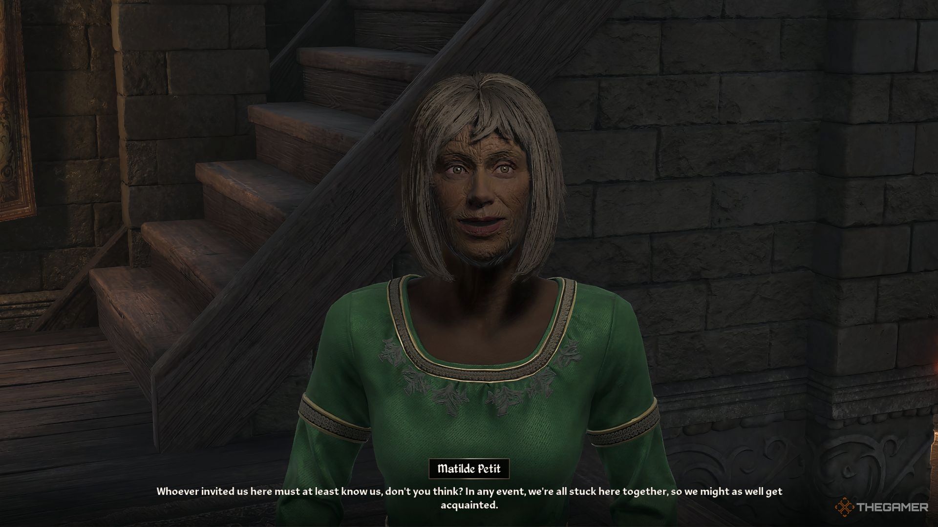 Player is talking with Matlade Olivian.