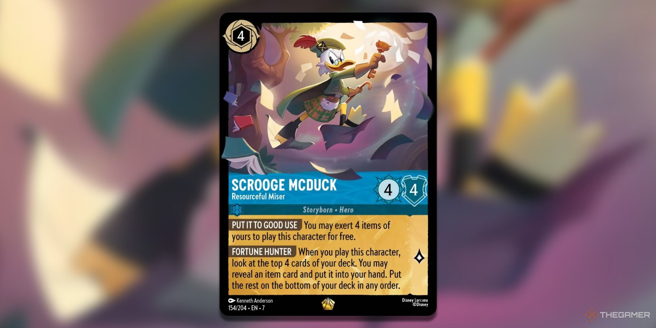 Scrug Mac Dick Resource Messer Disney Lorkana Card from the Ischezia island.