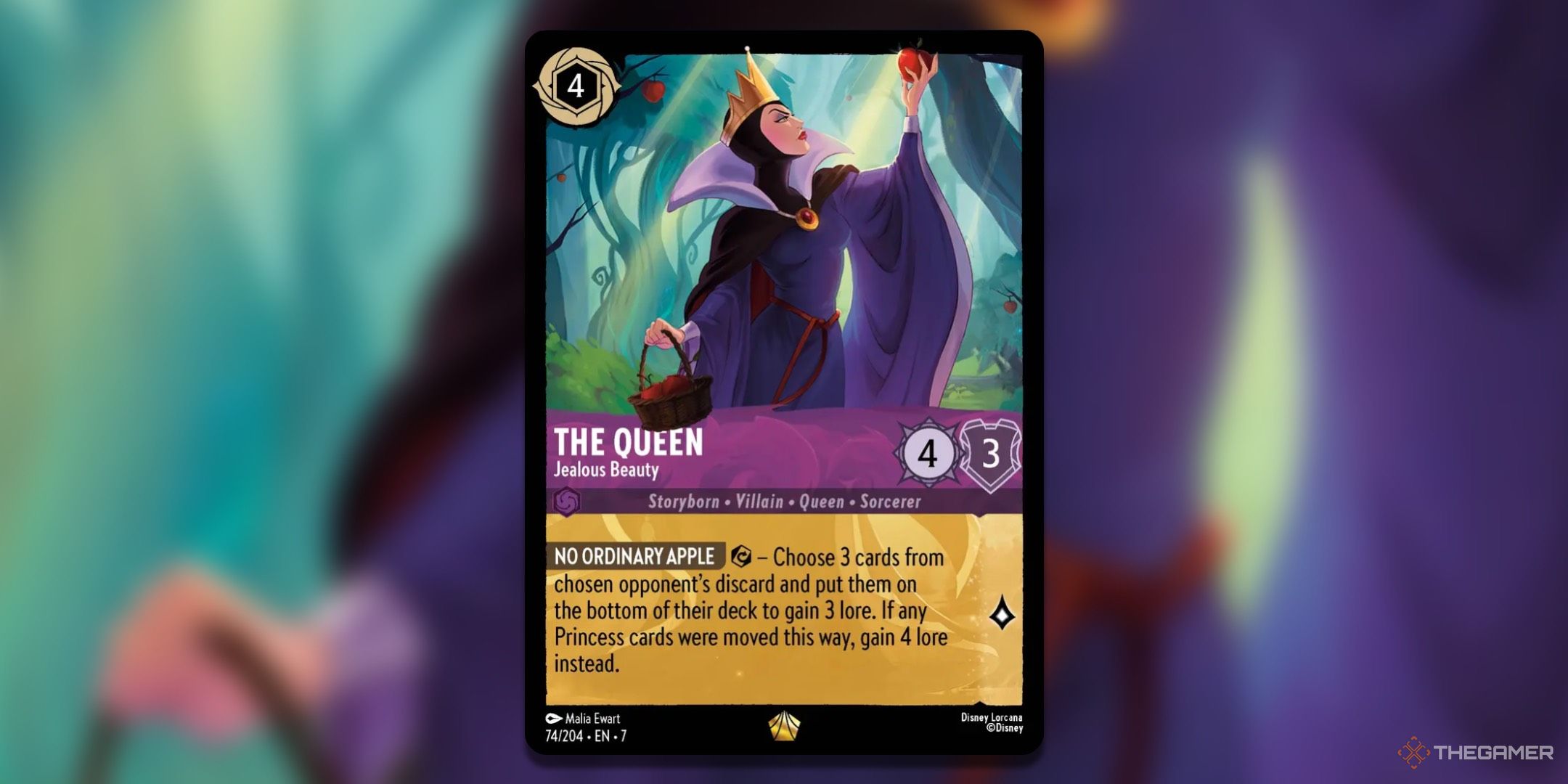 Queen Disney Lorkana Card from the island of Archezia.