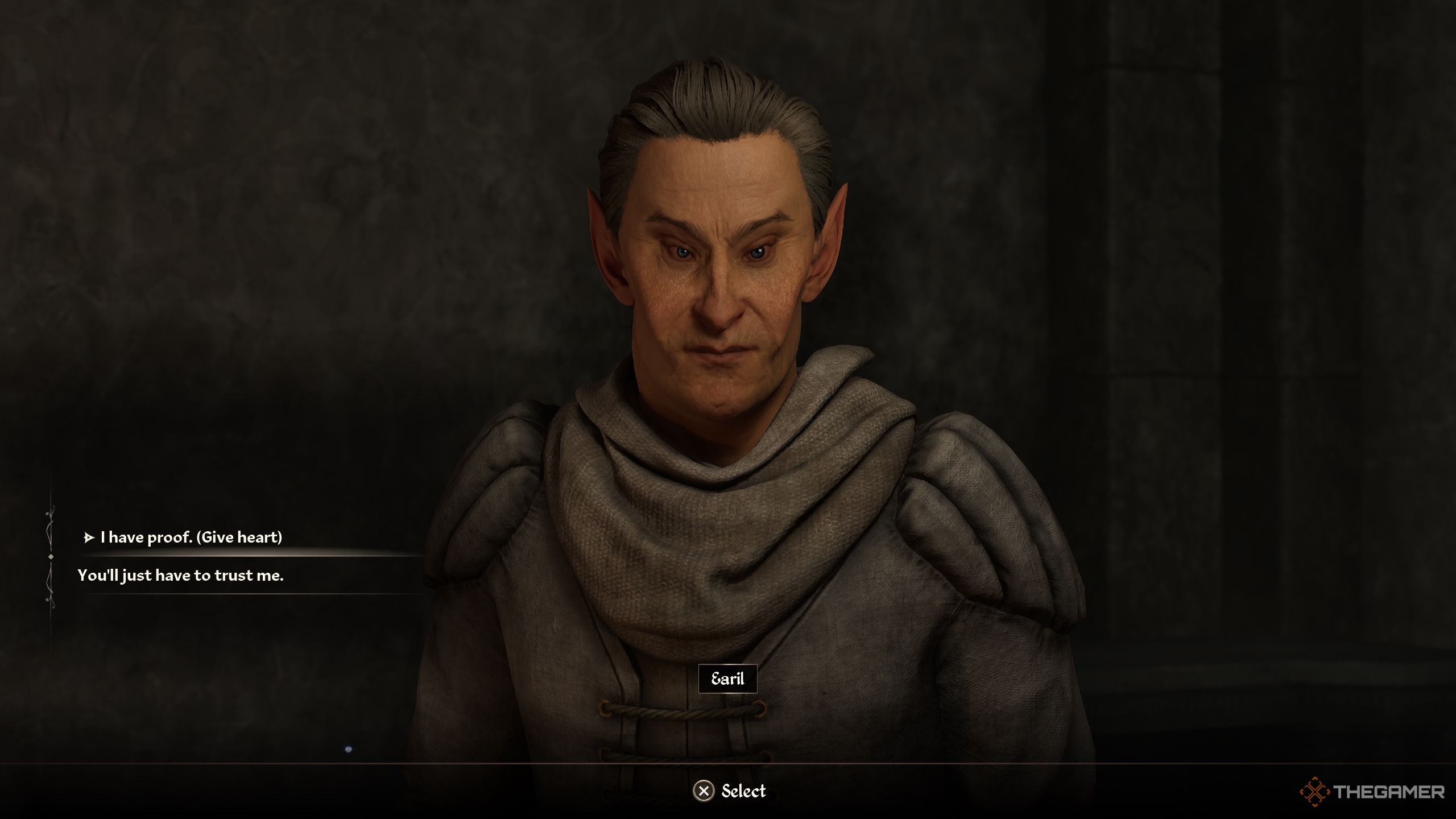 Player about to prove that he killed the thief to Earil - Oblivion Remastered