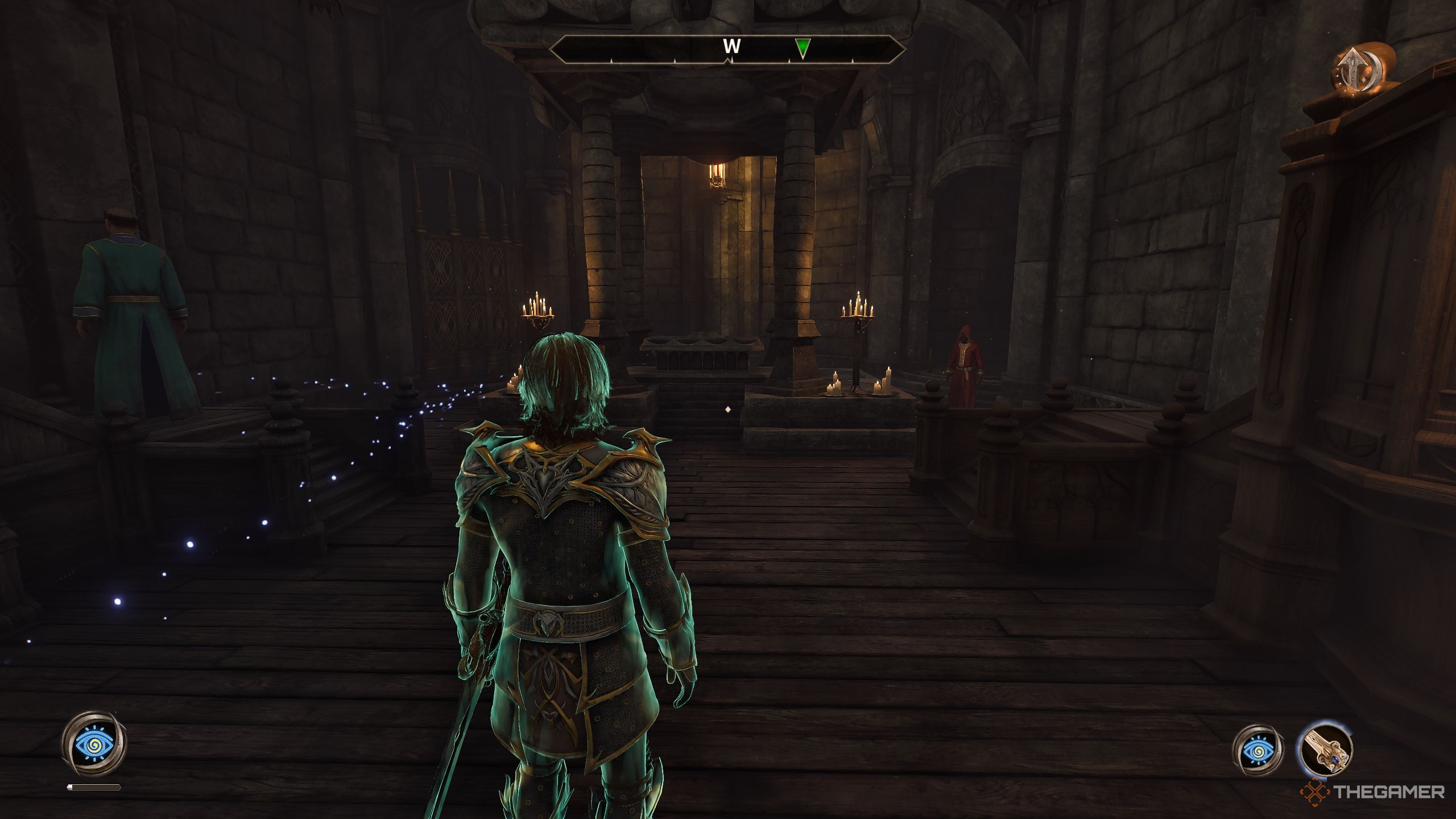 بازیکن در داخل Sacellum Arden -Sul - Oblivion Remastered ایستاده است