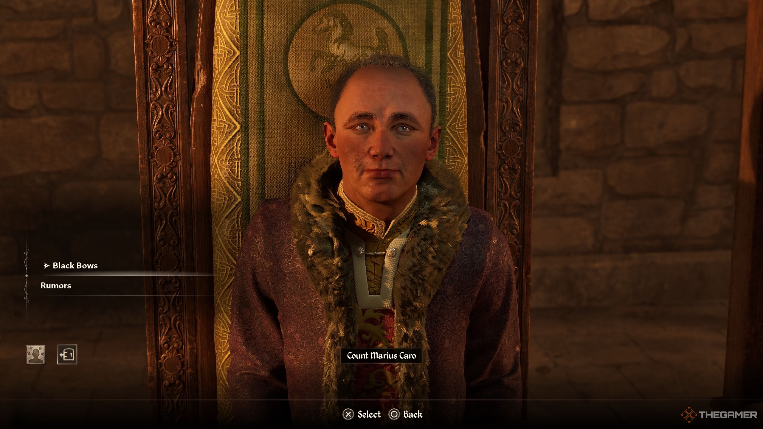 Player speaking to the count - Oblivion Remastered