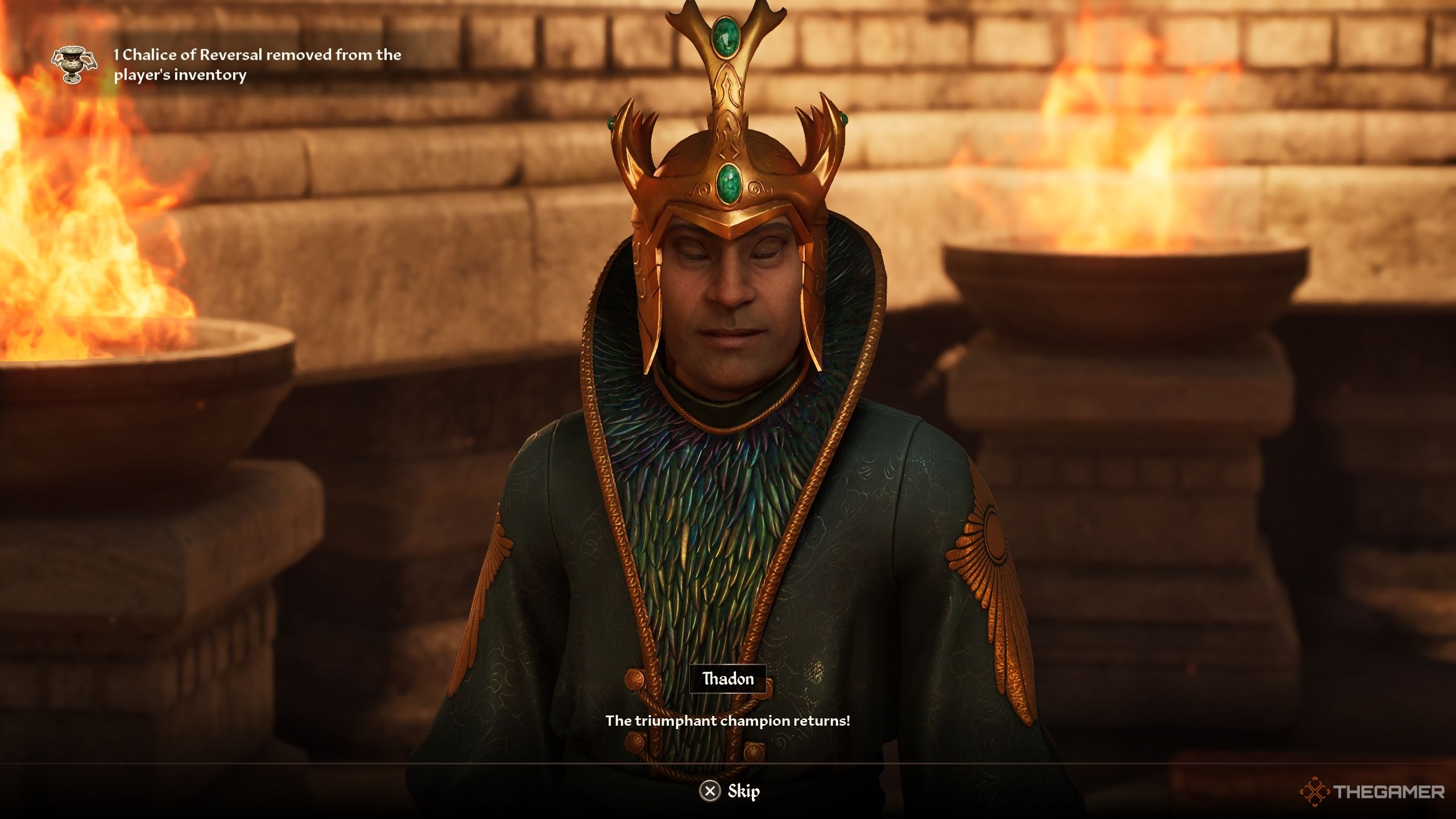 بازیکن در پایان تلاش با Thandon صحبت می کند - Oblivion Remastered