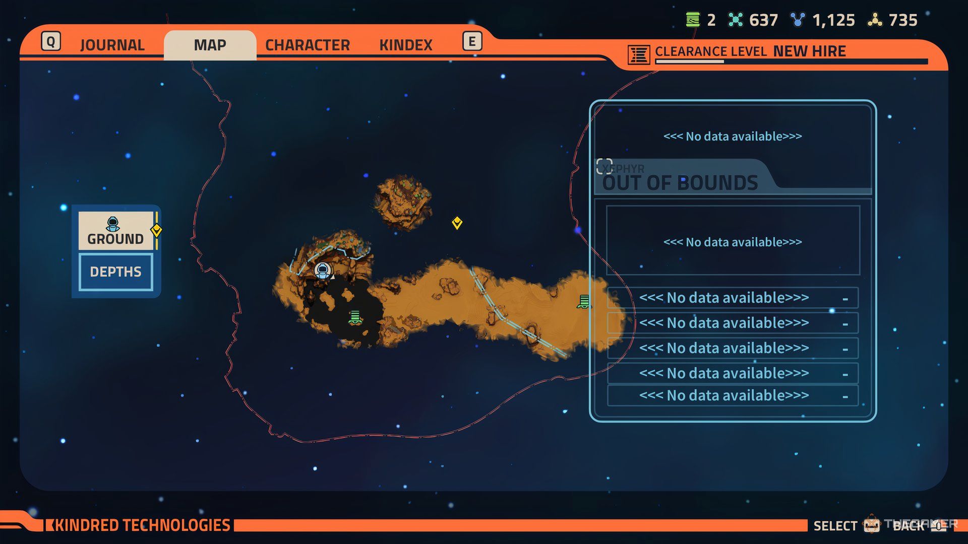 The location of the first crate on the map of Revenge of the Savage Planet.