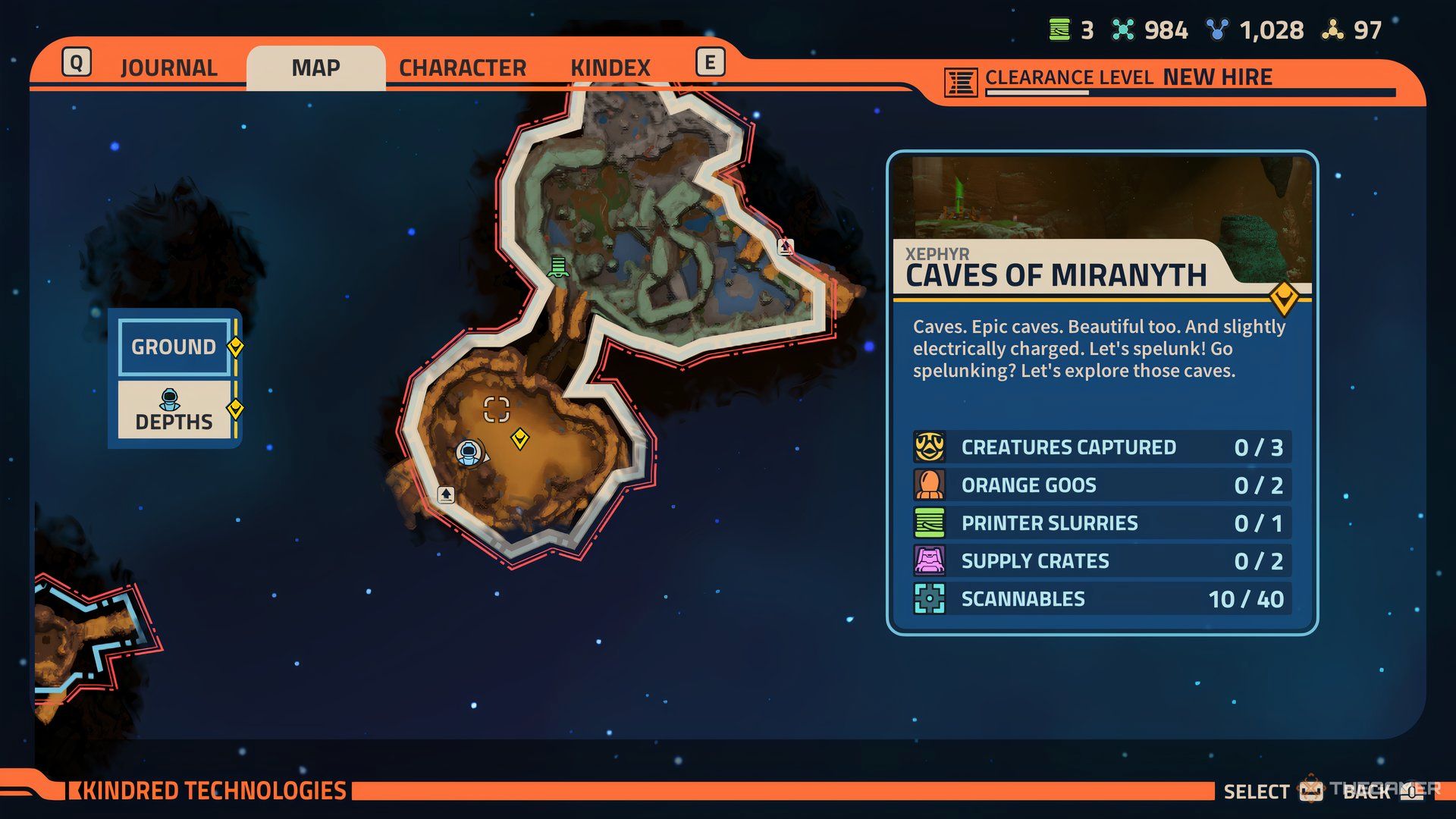 Players postion on the map with the eleventh crate's postion on the map of Revenge of the Savage Planet.