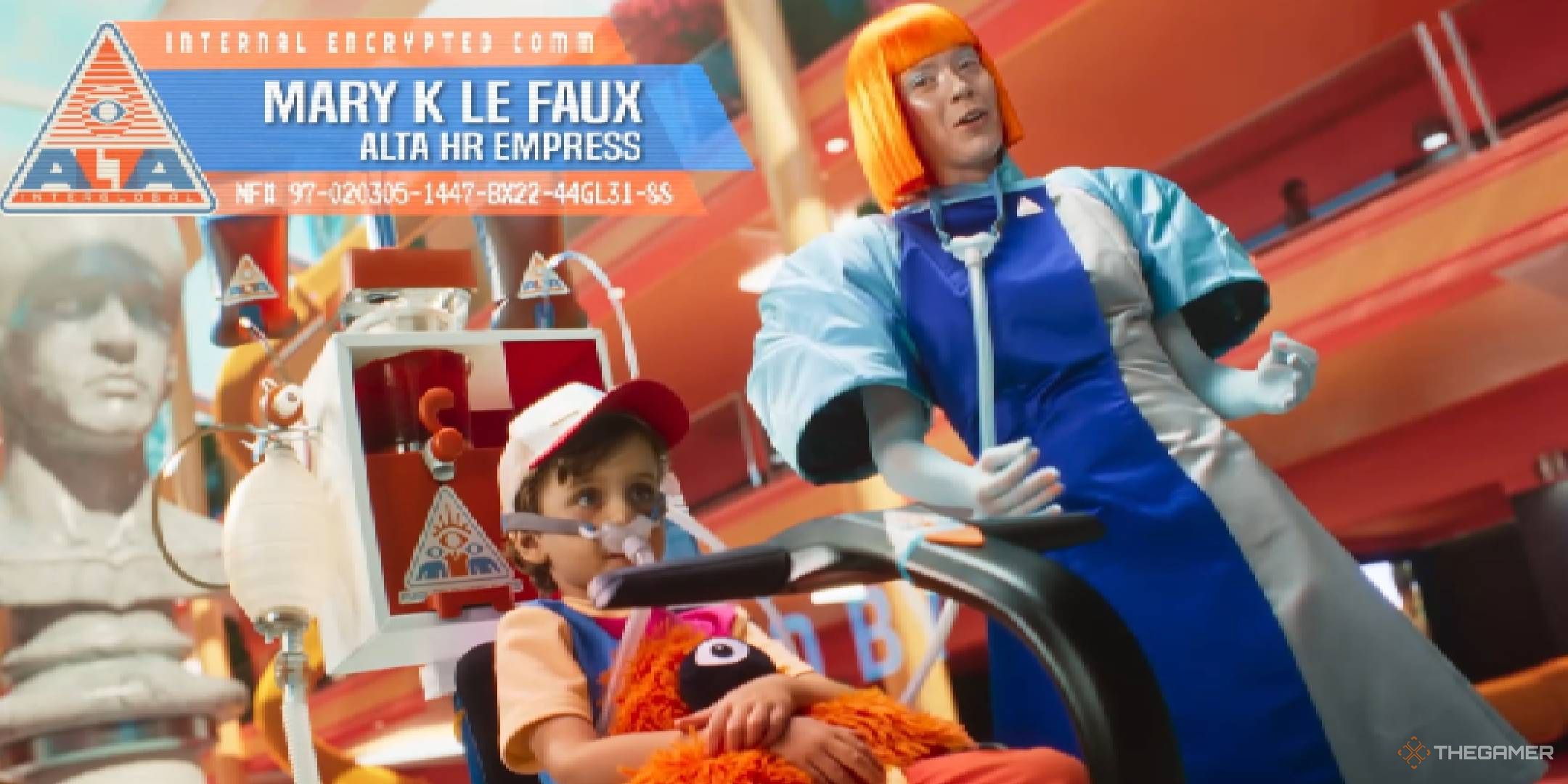 Revenge of the Savage Planet Mary K Le Faux standing next to a boy on a wheelchair while smiling.