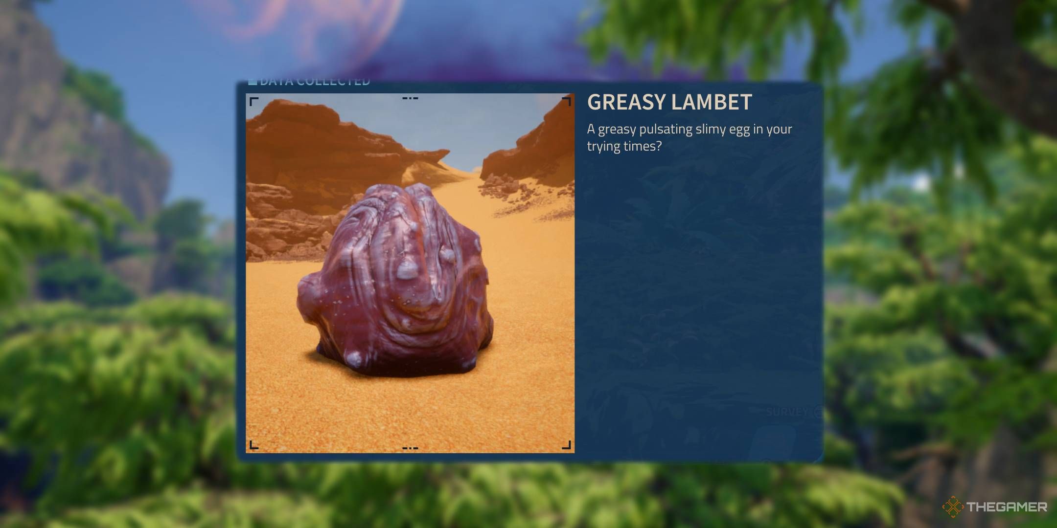 Revenge of the Savage Planet scanner description for Greasy Lambet Always Sunny In Philadelphia reference.