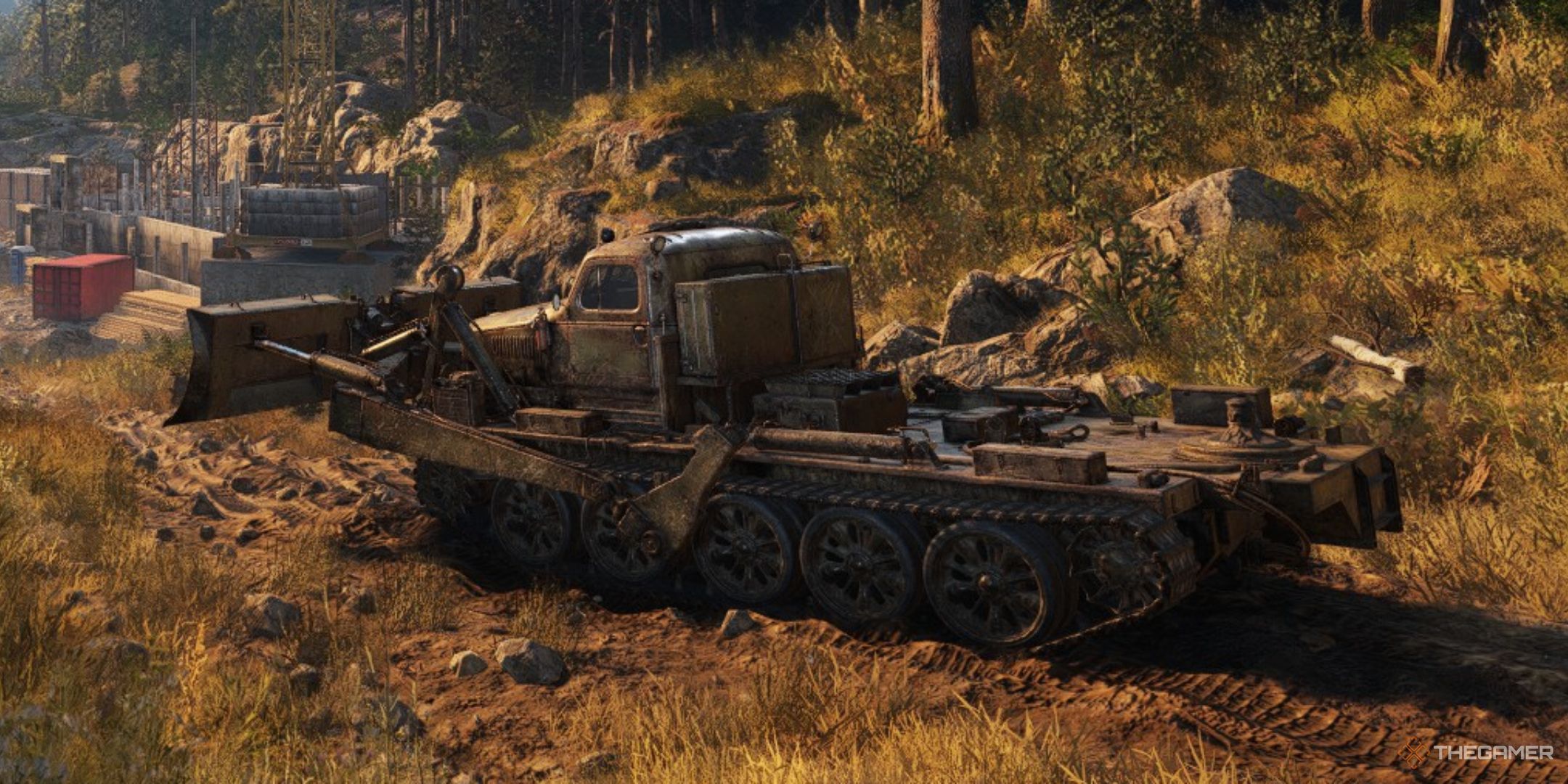 یک Dozer سنگین در صفحه عنوان Roadcraft.