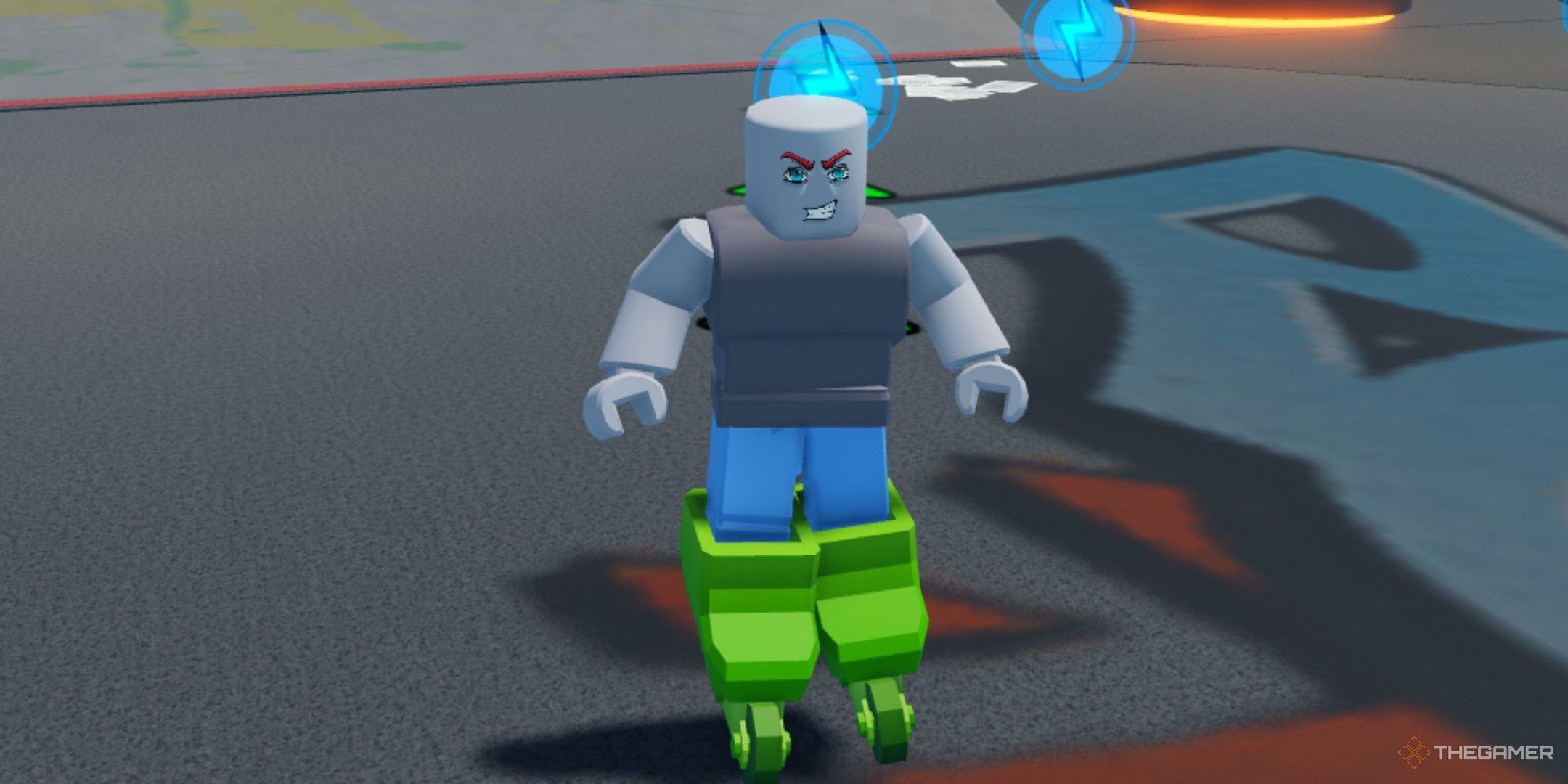 a player in Roller Training on Roblox