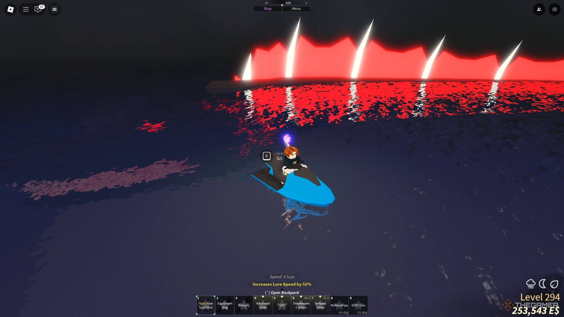 The role of the player shows marine levithan at the second maritime place in Fish.