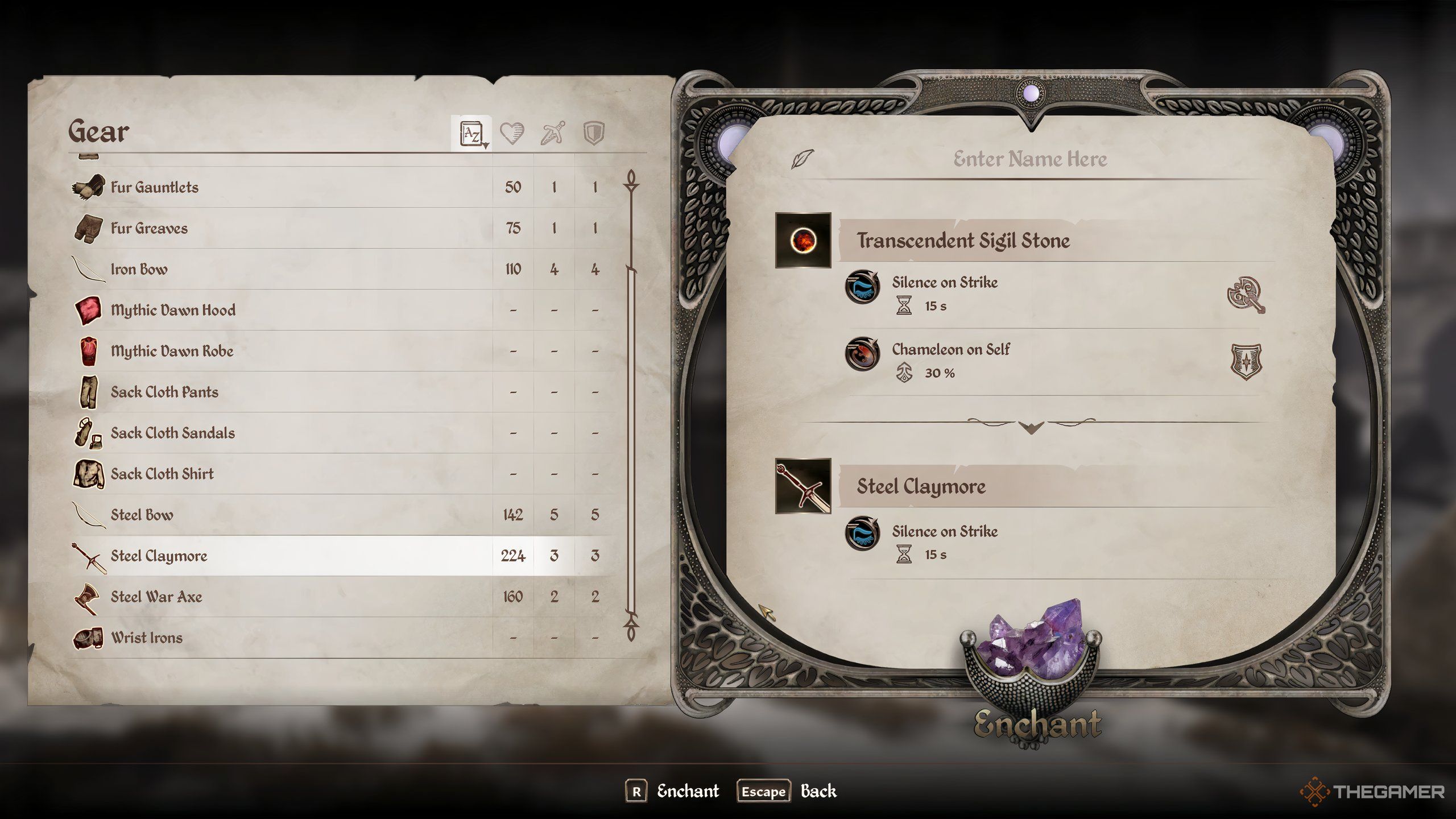 Sigil Stone with chameleon effect in Oblivion Remastered.