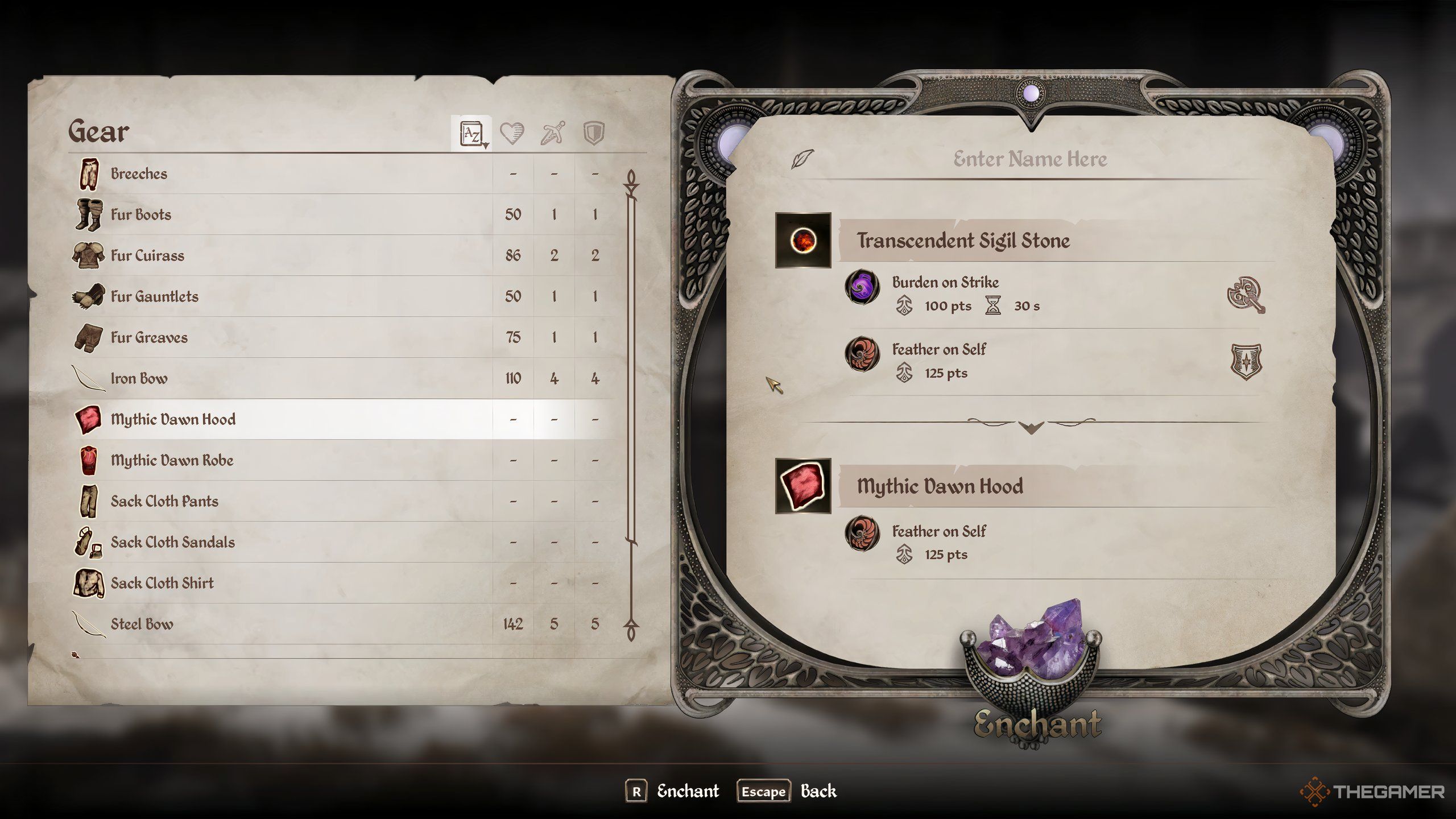 Sigil Stone with feather effect in Oblivion Remastered.