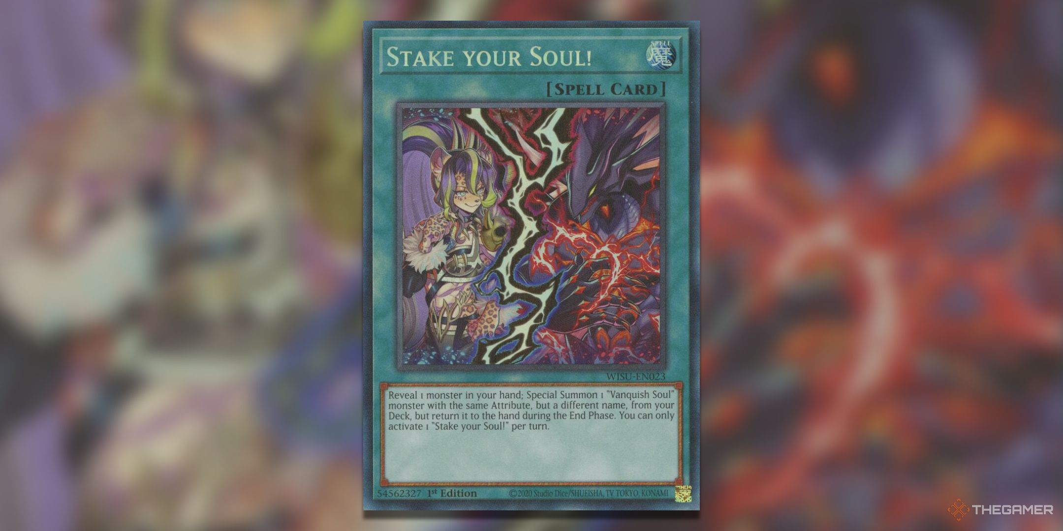 Stake Your Soul! Yu-Gi-Oh! TCG collectors rare card art from Wild Survivors.
