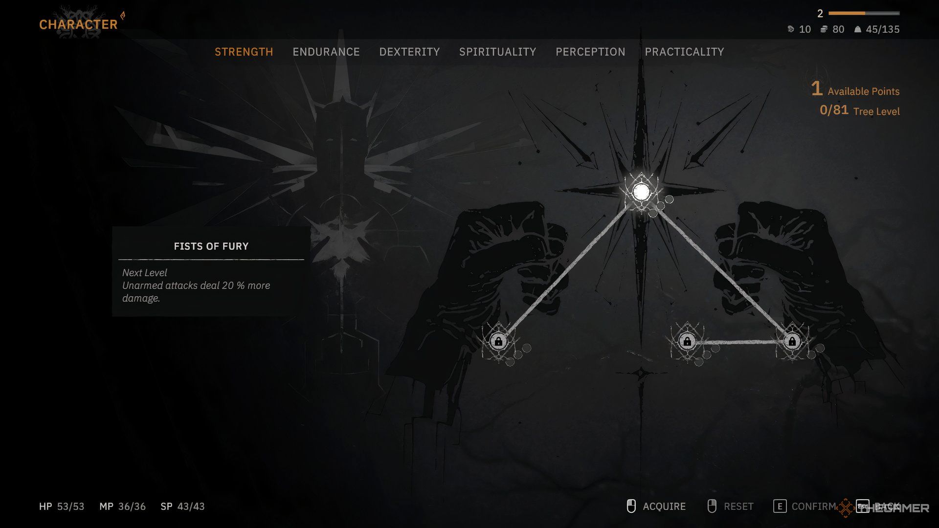 Summary of the immediate skills of the Grille of Evalon fists.