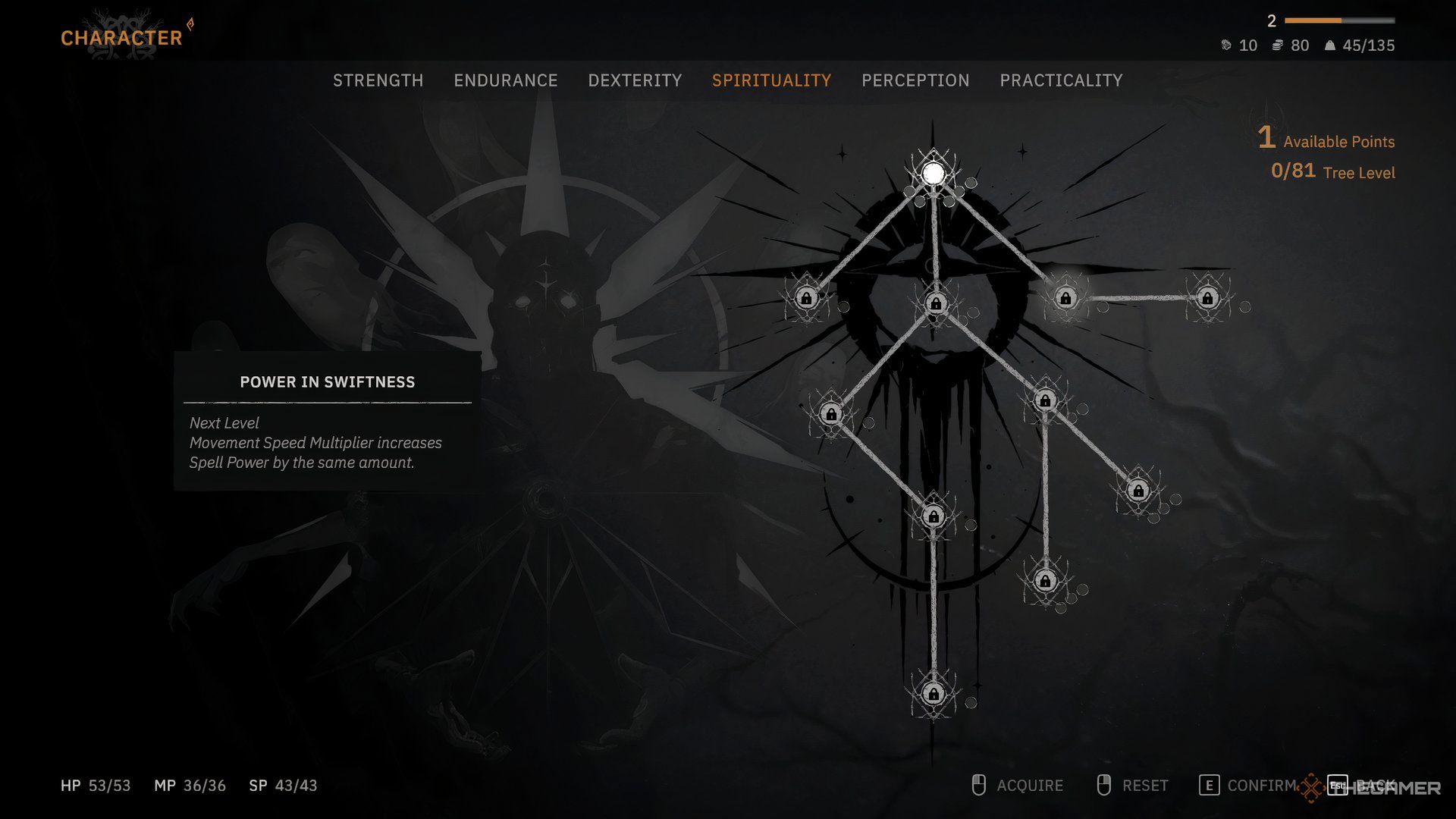 The decline of the stained Evalon Power in a high -speed skill summary.