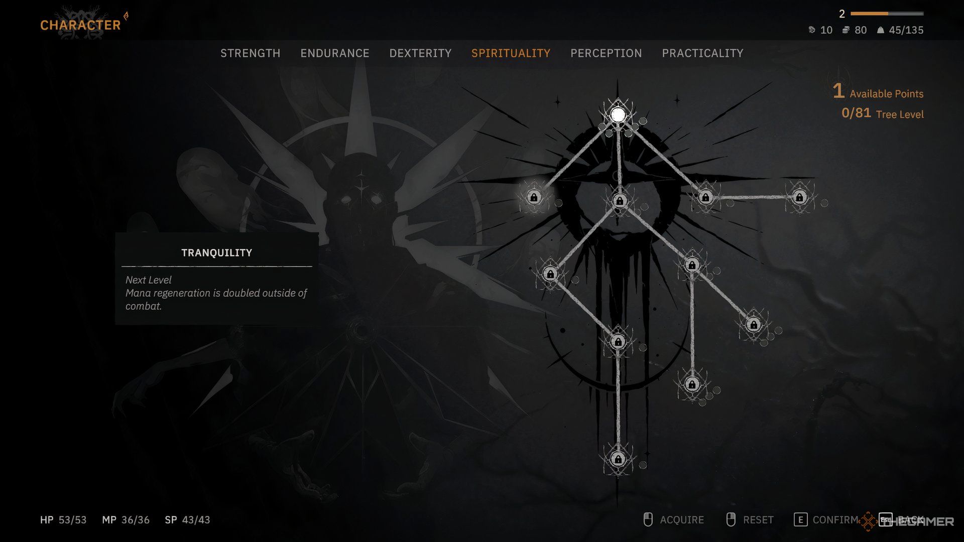 A summary of the skill of stained grille Evilon peace.